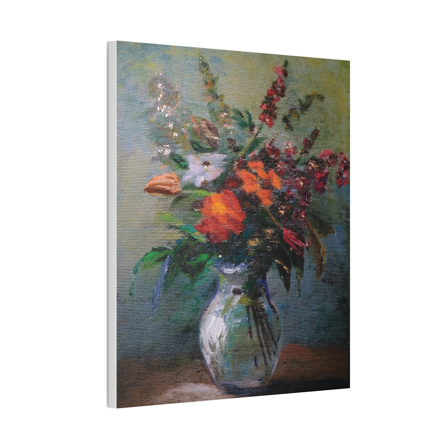 Vibrant Floral Canvas Art Print, Home Decor, Wall Art, Gift for Art Lovers, Modern Decor