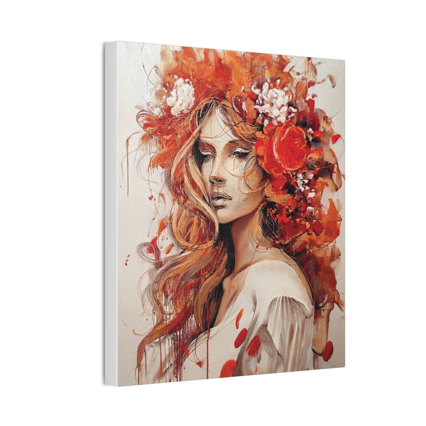 Floral Canvas Wall Art, Vibrant Decor for Home, Elegant Gift, Boho Chic Art Piece, Perfect for Birthdays, Weddings, and Anniversaries