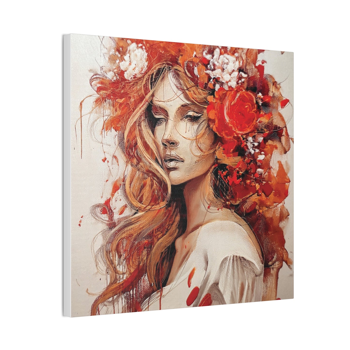 Floral Canvas Wall Art, Vibrant Decor for Home, Elegant Gift, Boho Chic Art Piece, Perfect for Birthdays, Weddings, and Anniversaries