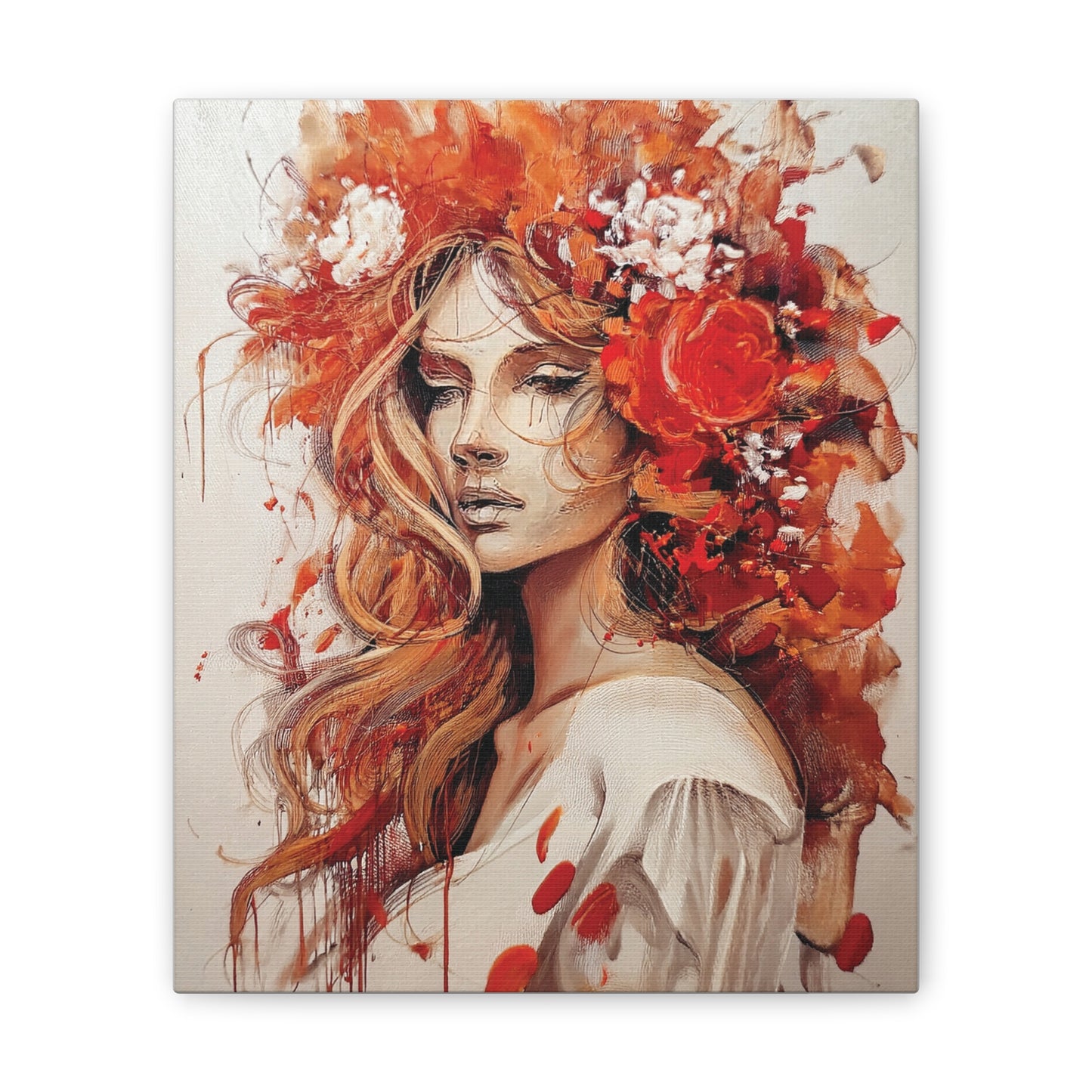 Floral Canvas Wall Art, Vibrant Decor for Home, Elegant Gift, Boho Chic Art Piece, Perfect for Birthdays, Weddings, and Anniversaries