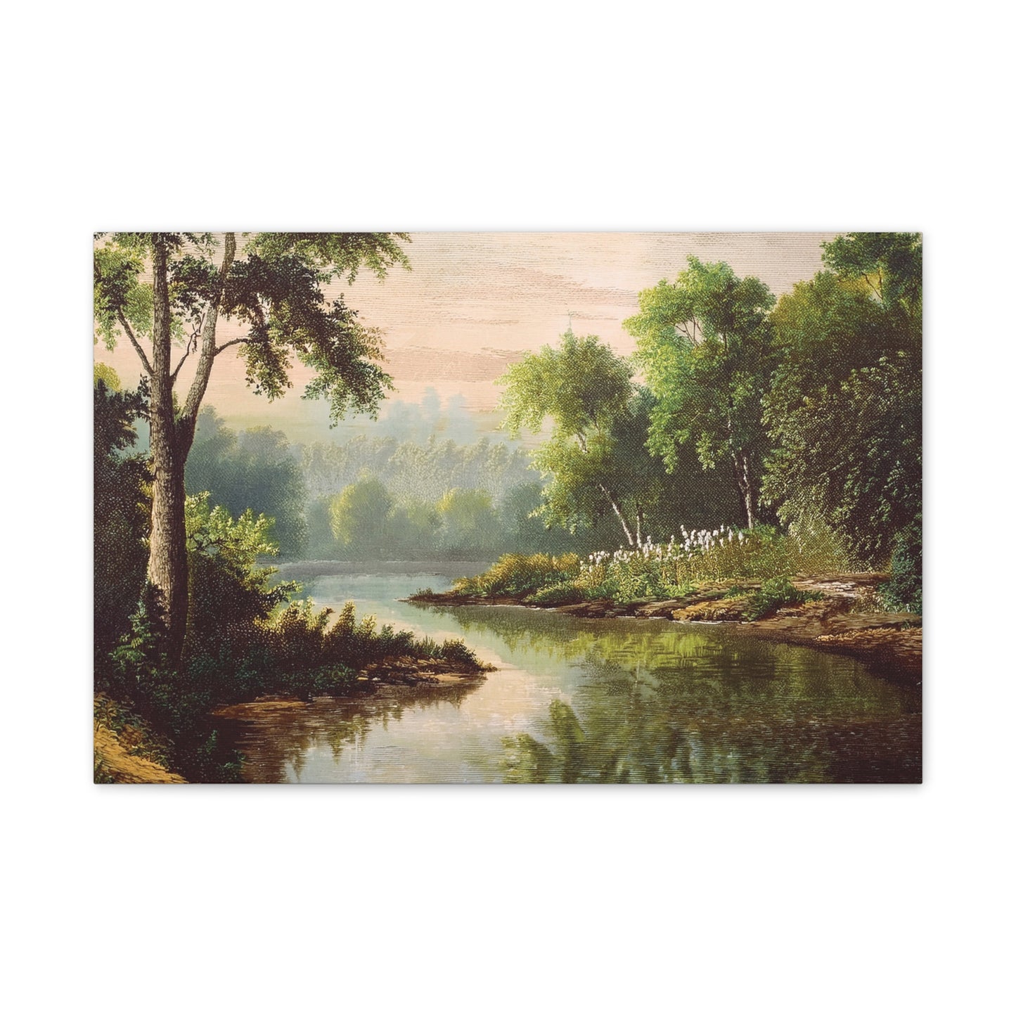 Serene Landscape Canvas Print, Nature Wall Art, Rustic Home Decor, Scenic Art, Tranquil Room Decoration, Gift for Nature Lovers
