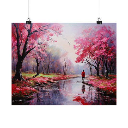 Cherry Blossom Reverie: Path of Petals