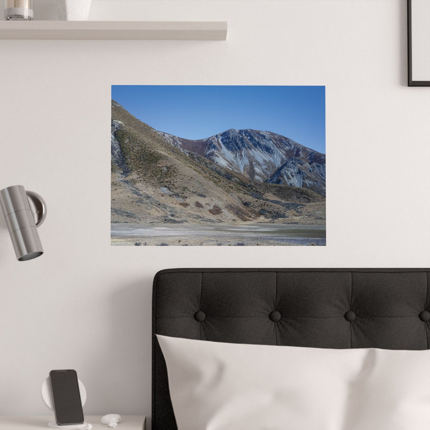 Satin Poster - Rugged Mountains and Blue Sky Print