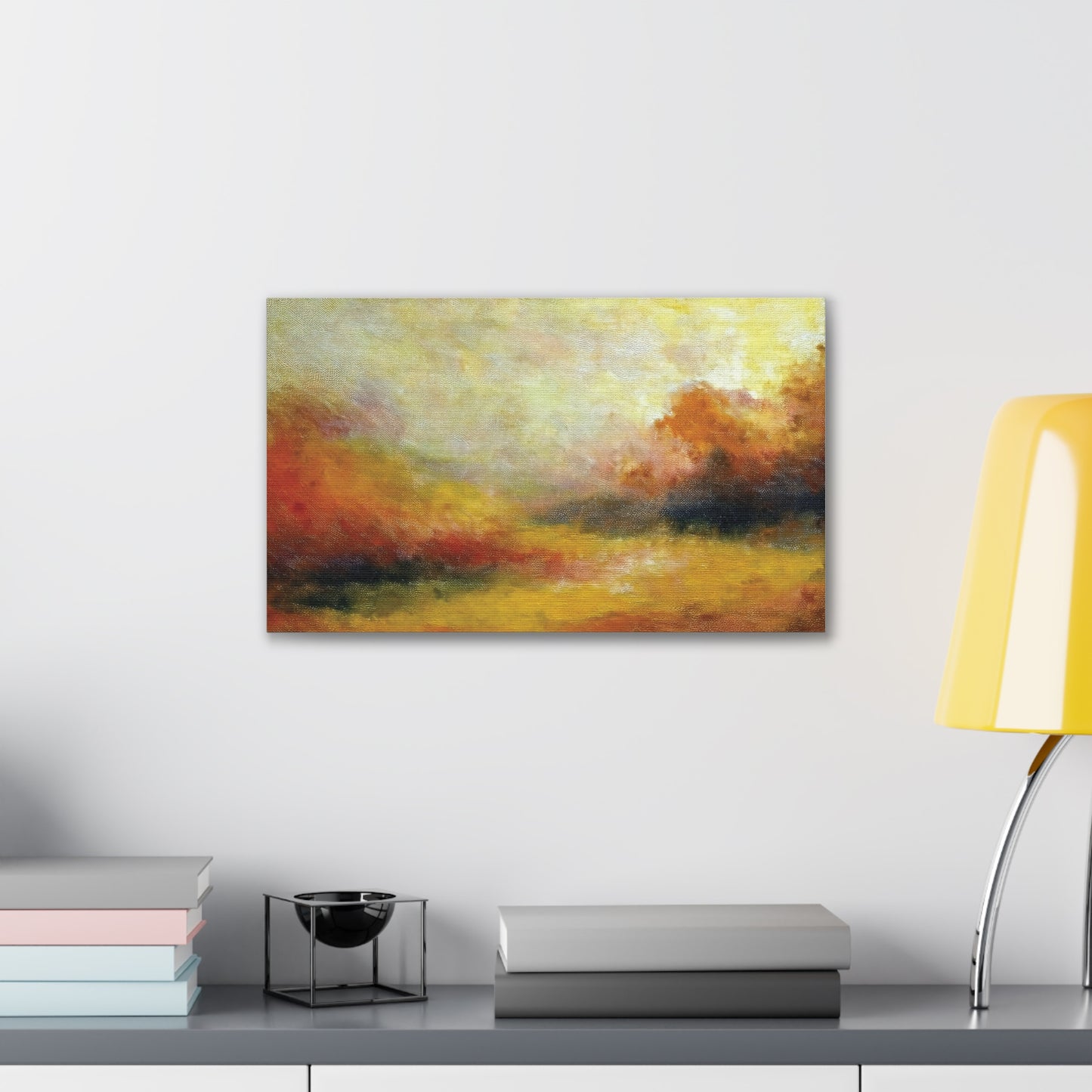 Vibrant Canvas Art Print, Stretched Wall Decor for Living Room, Abstract Landscape Artwork, Home Decoration, Gift for Art Lovers