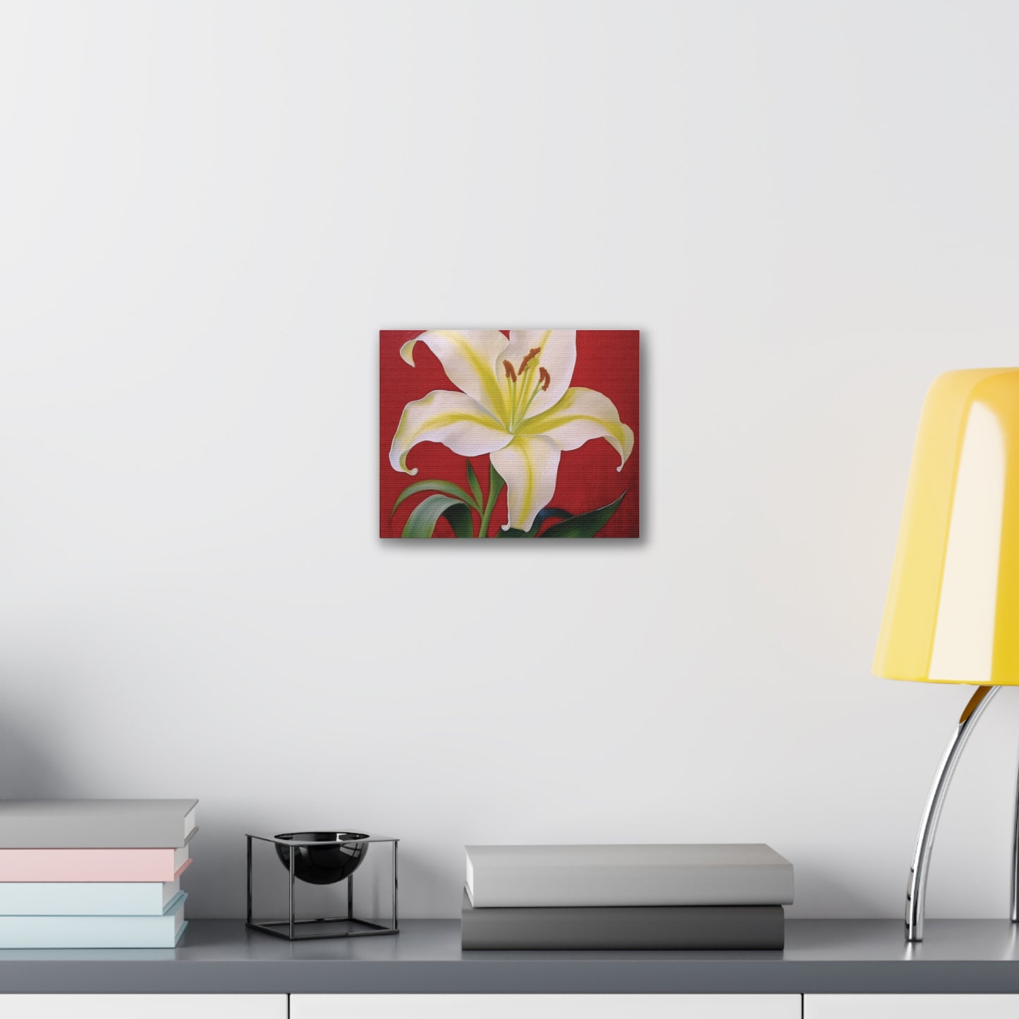 Elegant Floral Canvas Wall Art with Lily Design, Home Decor, Gift for Garden Lovers, Canvas Print, Spring Decor, Nature Wall Art