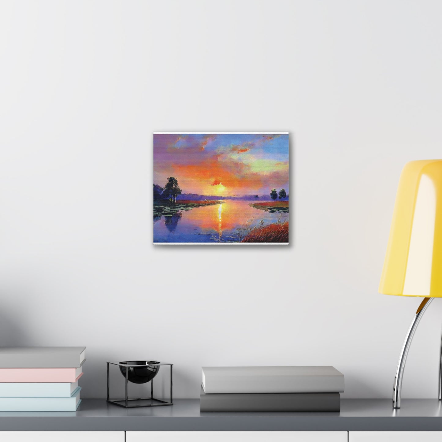 Serene Sunset Canvas Art, Landscape Wall Decor, Nature Lover Gift, Home Wall Art, Tranquil Landscape Painting