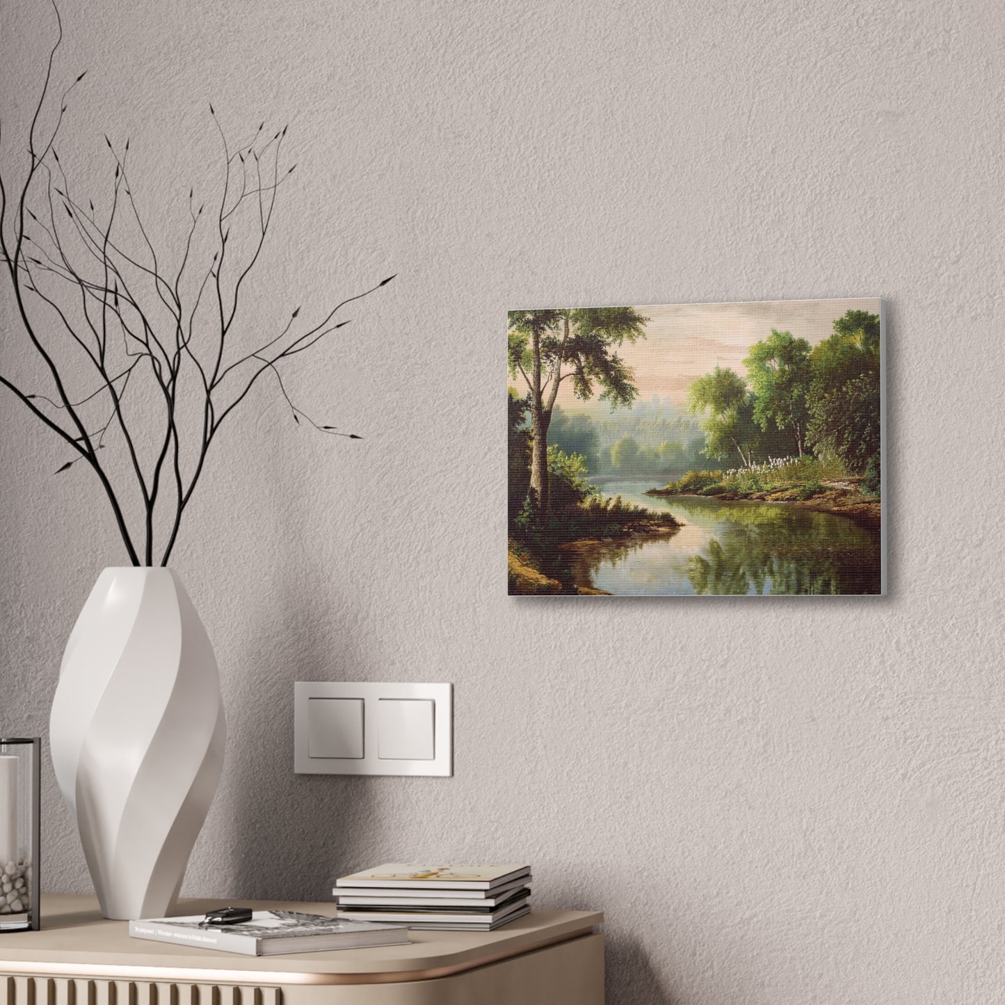 Serene Landscape Canvas Print, Nature Wall Art, Rustic Home Decor, Scenic Art, Tranquil Room Decoration, Gift for Nature Lovers