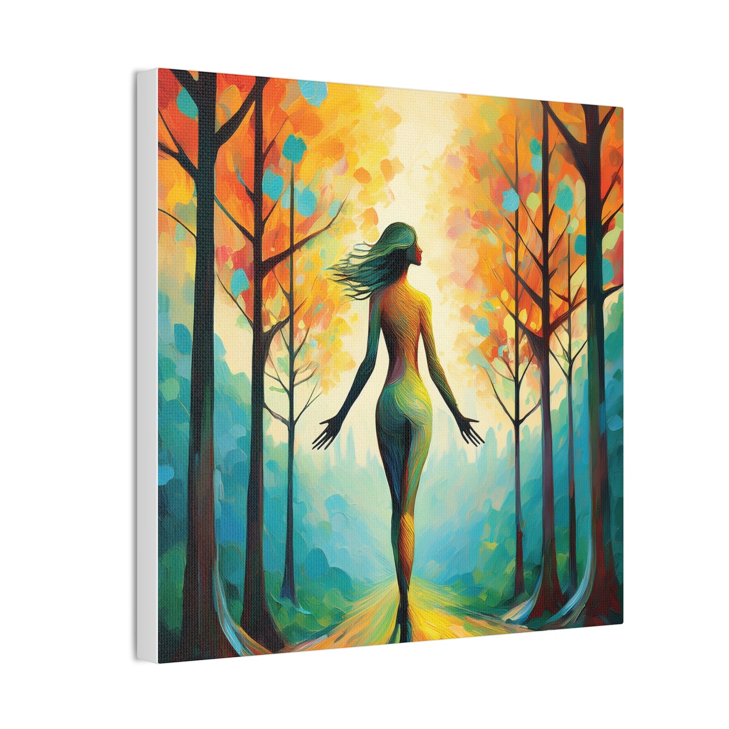 Whimsical Tree Path Canvas Print, Home Decor, Wall Art, Gift for Nature Lovers, Autumn Decor, Inspirational Artwork