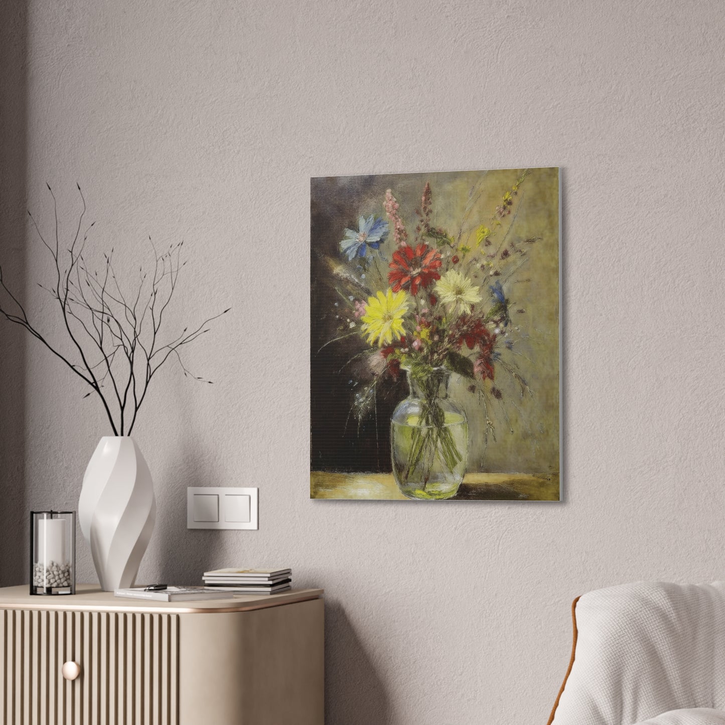 Floral Canvas Art Print, Vibrant Home Decor, Wall Art for Living Room, Colorful Floral Artwork, Gift for Her, Gallery Wrap