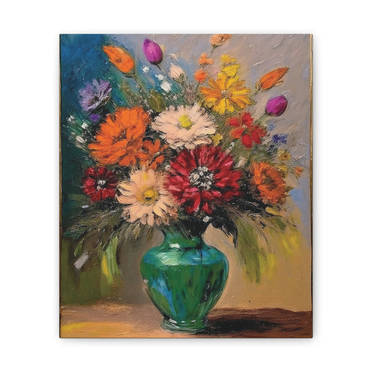 Floral Canvas Art Print, Vibrant Flower Wall Decor, Home Decoration, Gift for Nature Lovers, Colorful Artwork for Celebrations