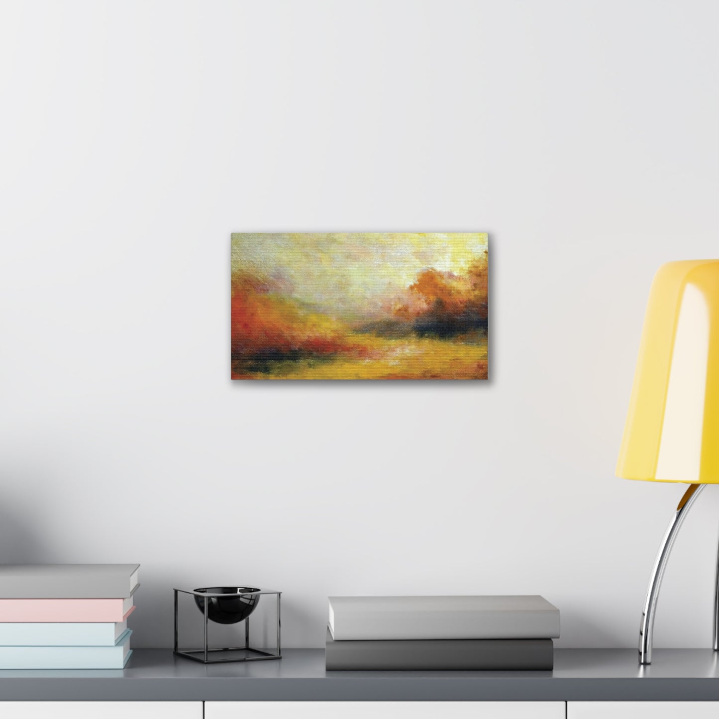 Vibrant Canvas Art Print, Stretched Wall Decor for Living Room, Abstract Landscape Artwork, Home Decoration, Gift for Art Lovers