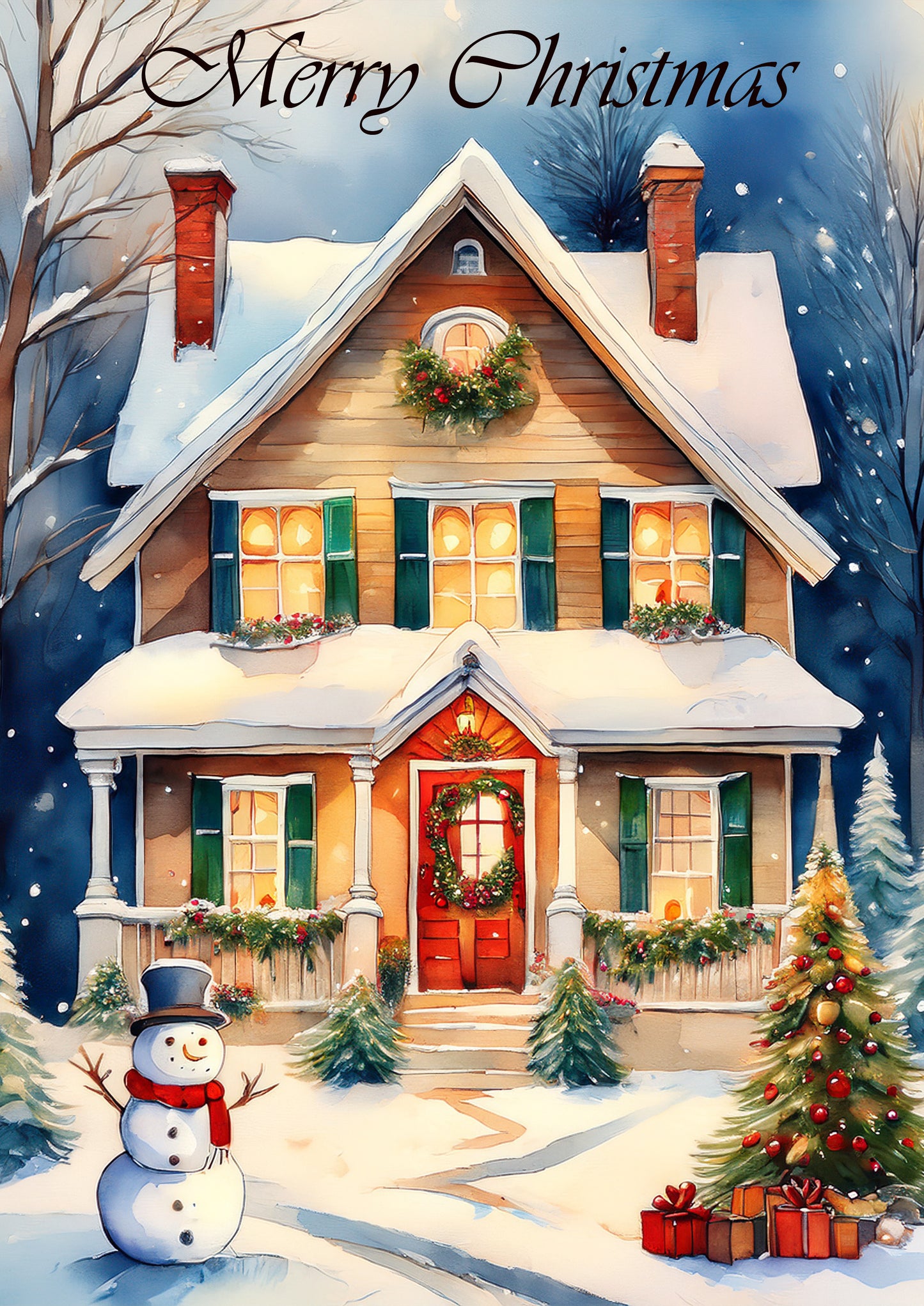 ๐ Free Digital Gift: Cozy Christmas Home Winter Wonderland Poster 1 A4 Size