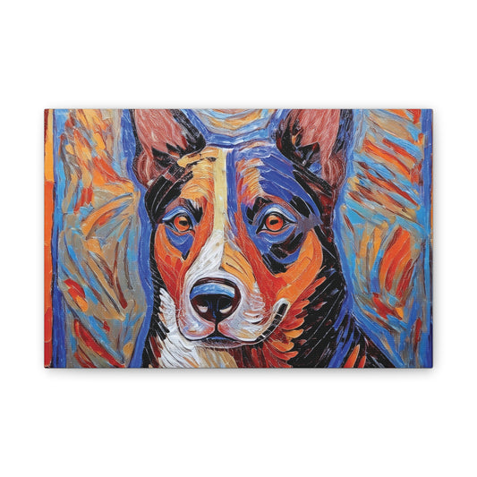 Vibrant Dog Canvas Print, Pet Lover Gift, Colorful Wall Art, Home Decor for Dog Owners, Animal Lover Decor, Unique Gift Idea