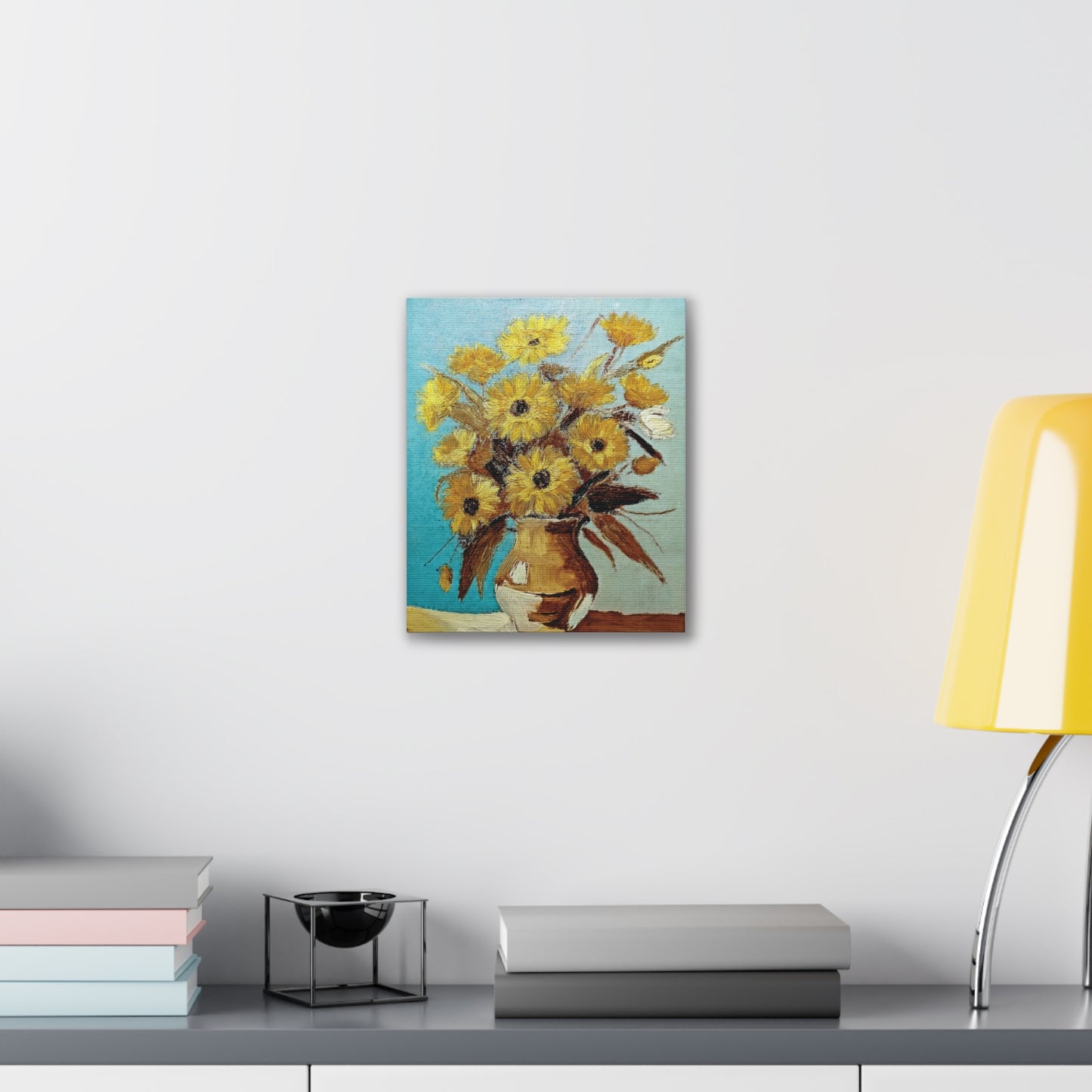 Sunflower Canvas Wall Art, Vibrant Flower Painting, Home Decor, Art for Living Room, Gift for Art Lovers, Floral Artwork