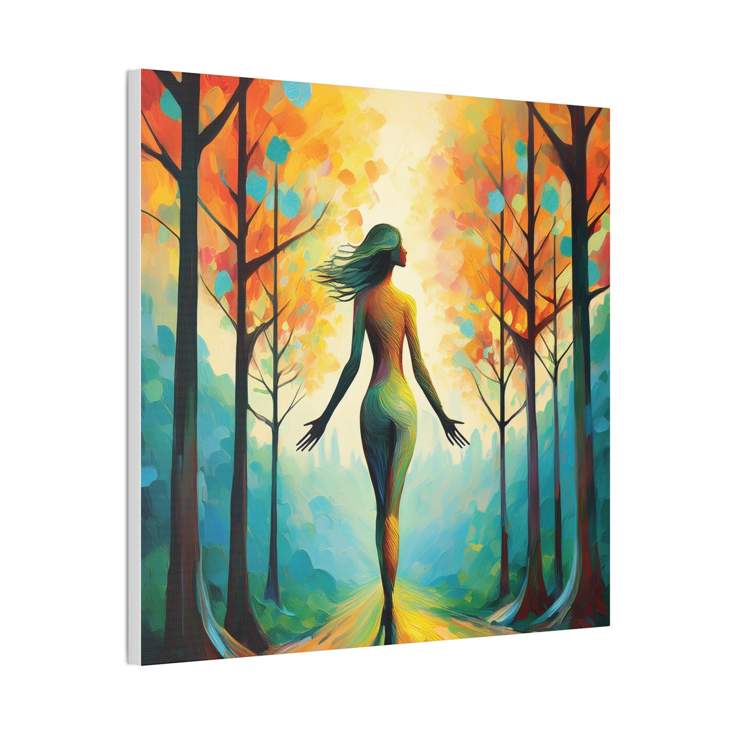 Whimsical Tree Path Canvas Print, Home Decor, Wall Art, Gift for Nature Lovers, Autumn Decor, Inspirational Artwork