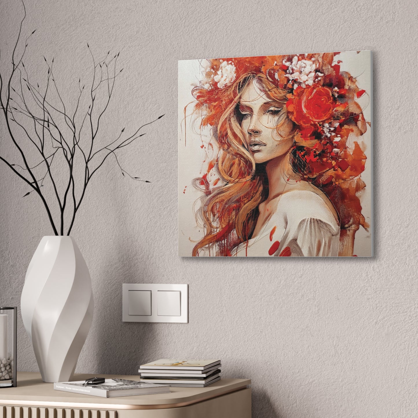 Floral Canvas Wall Art, Vibrant Decor for Home, Elegant Gift, Boho Chic Art Piece, Perfect for Birthdays, Weddings, and Anniversaries