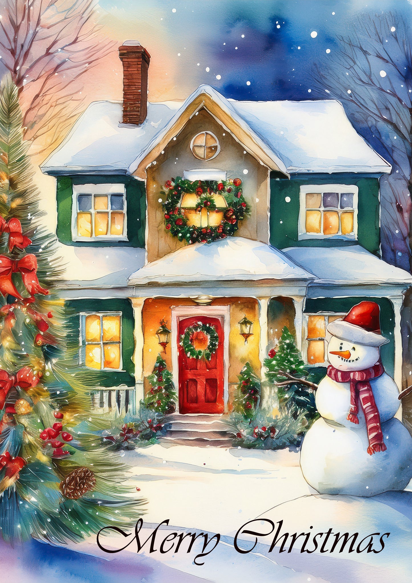 π Free Digital Gift: Cozy Christmas Home Winter Wonderland Poster 2 A4 Size