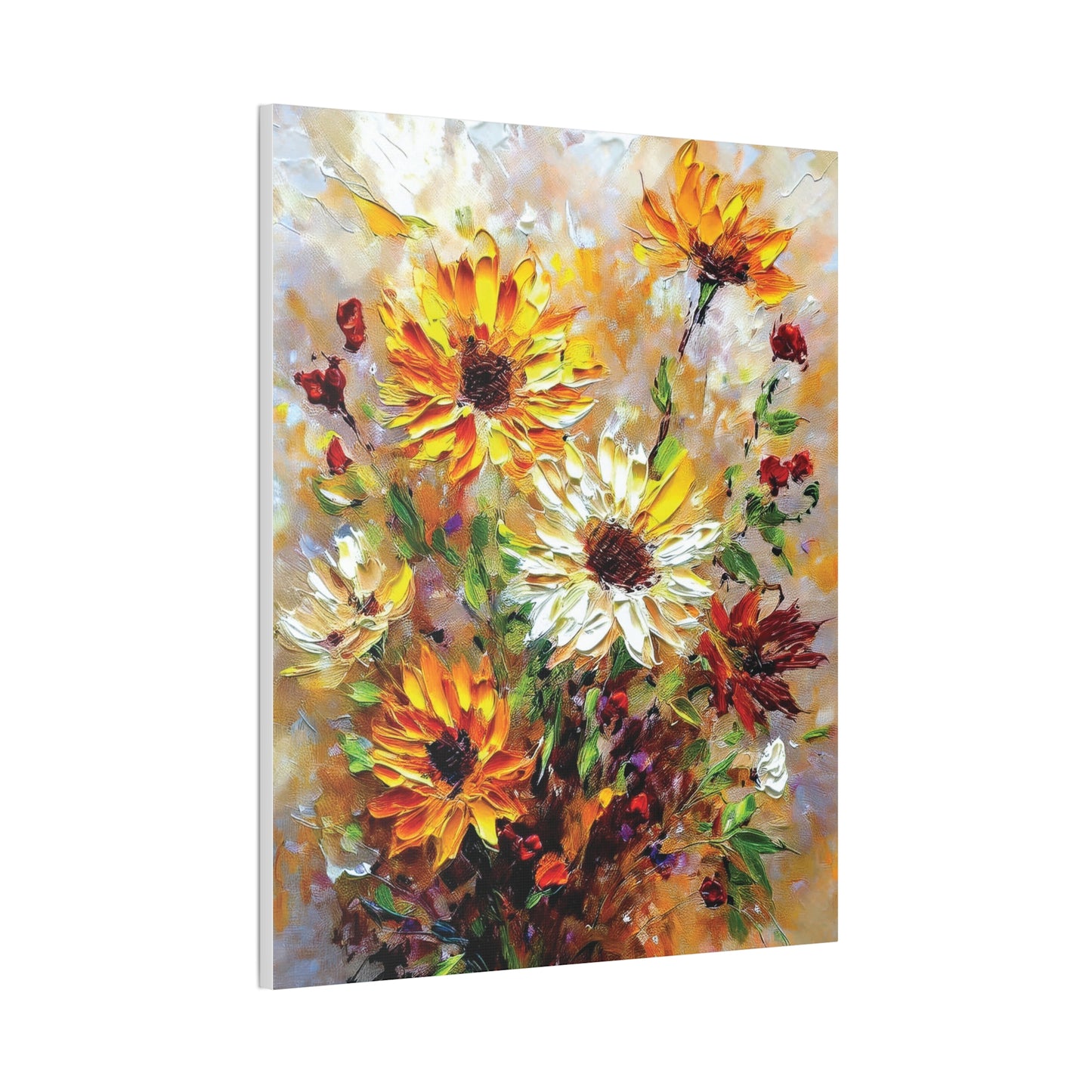 Floral Canvas Art Print, Vibrant Flower Wall Decor, Home Decoration, Gift for Garden Lovers, Brighten Your Space