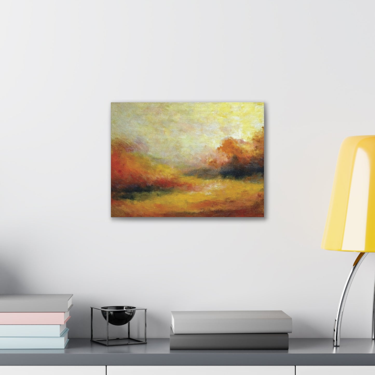 Vibrant Canvas Art Print, Stretched Wall Decor for Living Room, Abstract Landscape Artwork, Home Decoration, Gift for Art Lovers