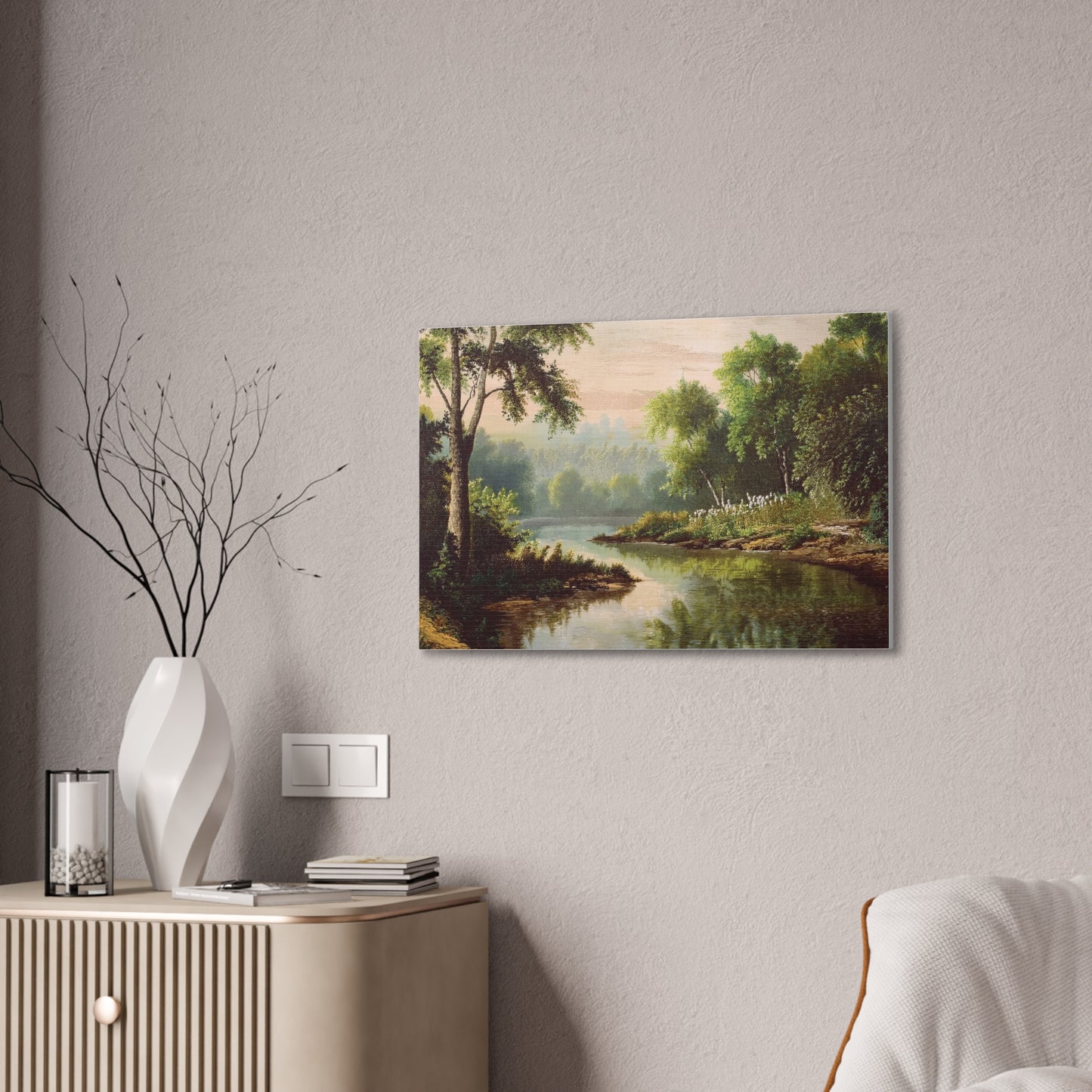 Serene Landscape Canvas Print, Nature Wall Art, Rustic Home Decor, Scenic Art, Tranquil Room Decoration, Gift for Nature Lovers