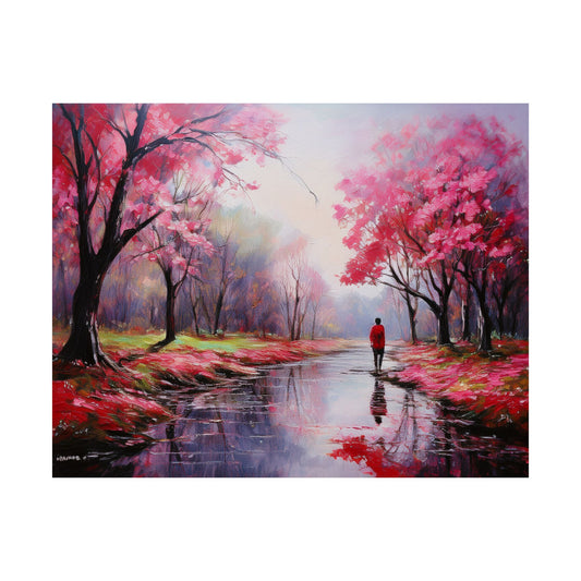 Cherry Blossom Reverie: Path of Petals