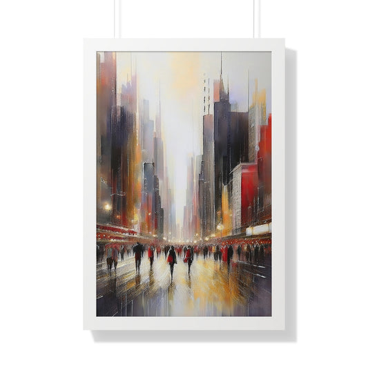 Vertical Poster - Artistic Abstract City Scene