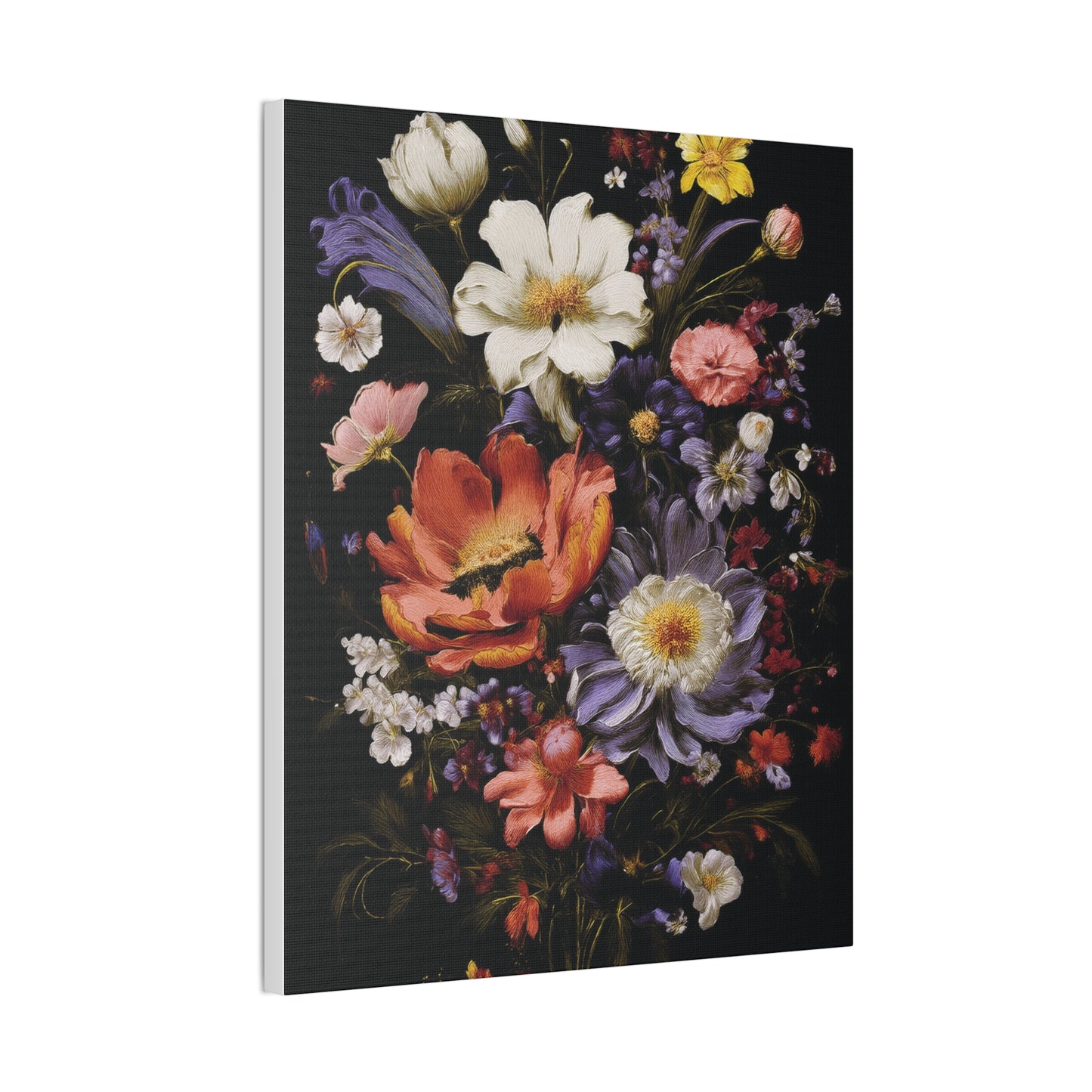 Floral Canvas Art Print, Vibrant Flower Wall Decor, Botanical Artwork, Home Decoration, Gift for Art Lovers