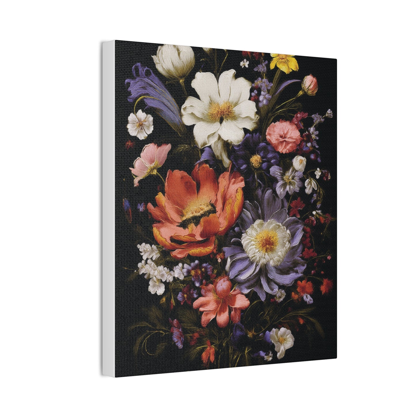 Floral Canvas Art Print, Vibrant Flower Wall Decor, Botanical Artwork, Home Decoration, Gift for Art Lovers