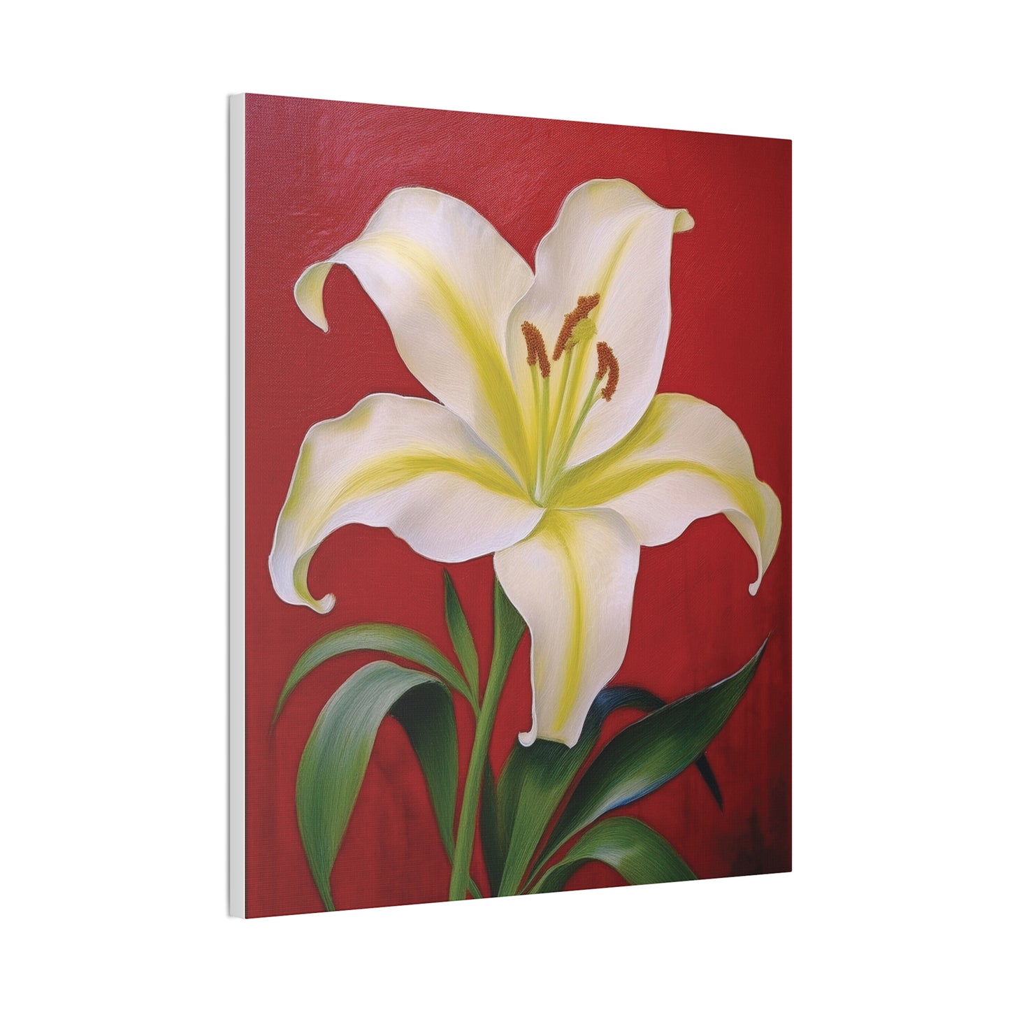 Elegant Floral Canvas Wall Art with Lily Design, Home Decor, Gift for Garden Lovers, Canvas Print, Spring Decor, Nature Wall Art