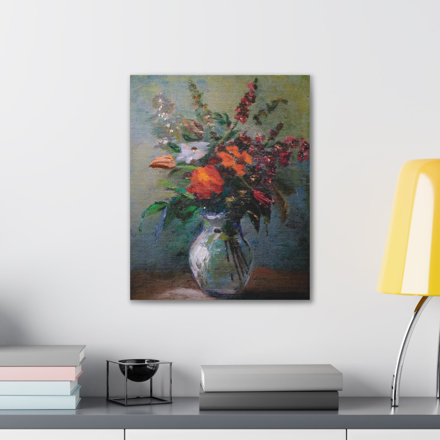 Vibrant Floral Canvas Art Print, Home Decor, Wall Art, Gift for Art Lovers, Modern Decor
