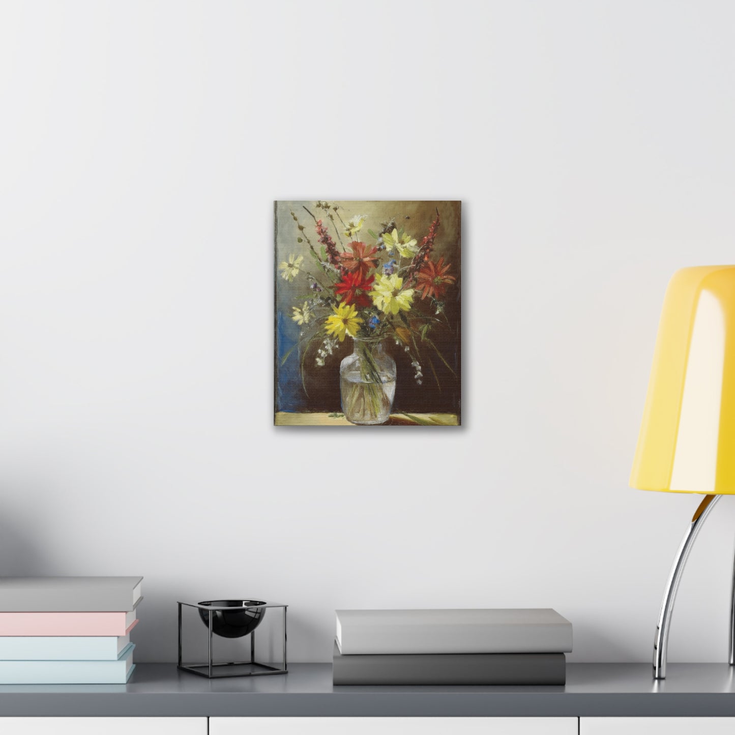 Floral Canvas Art Print, Vibrant Flower Wall Decor, Home Decor, Gift for Garden Lovers, Office Wall Art, Spring Decoration