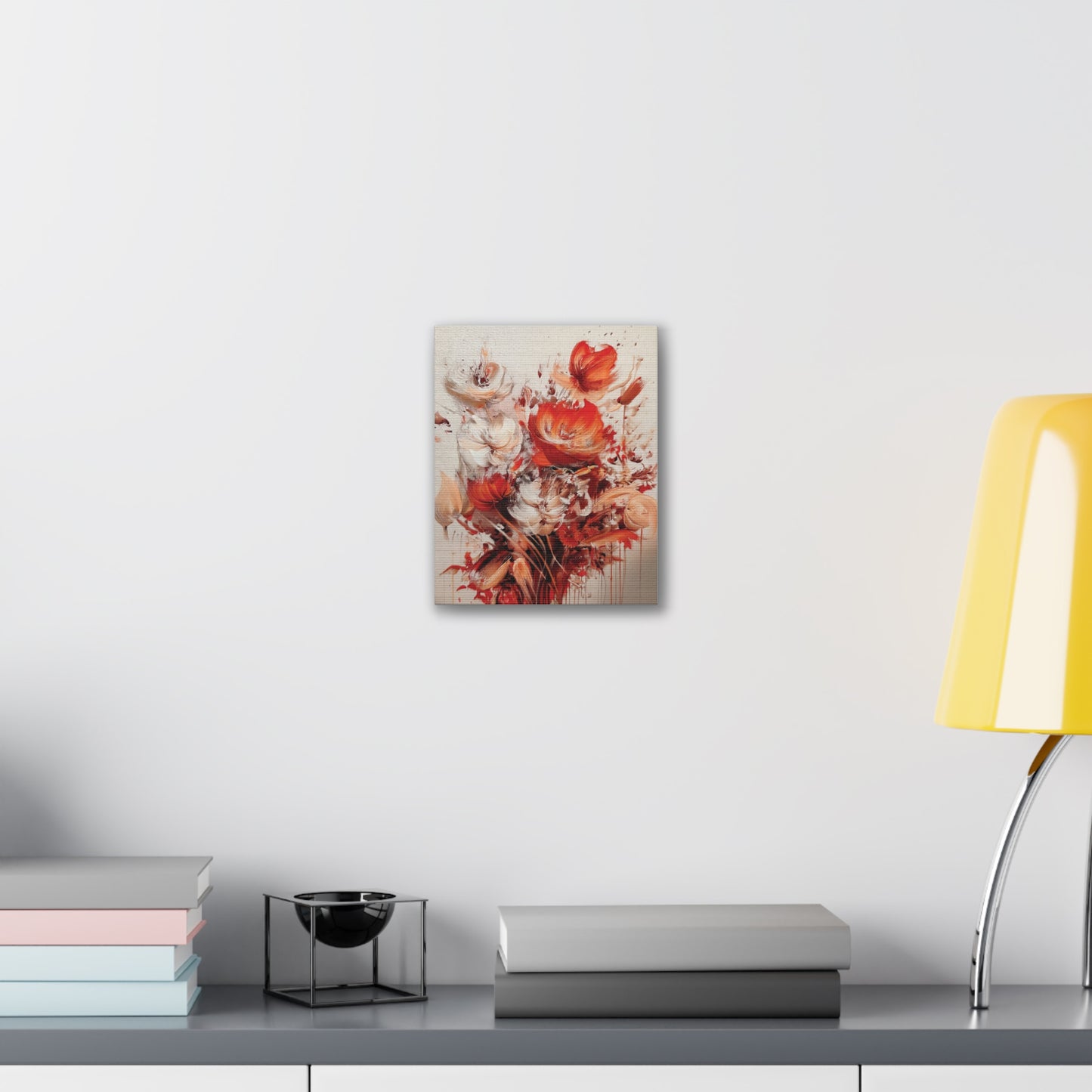 Floral Canvas Wall Art, Vibrant Flower Artwork, Home Decor, Living Room Decor, Gift for Her, Boho Chic Wall Hanging