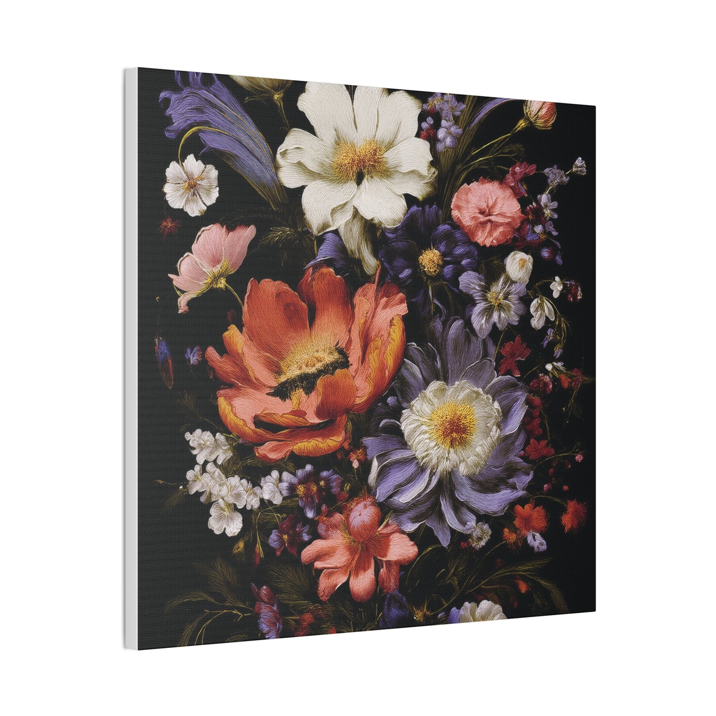 Floral Canvas Art Print, Vibrant Flower Wall Decor, Botanical Artwork, Home Decoration, Gift for Art Lovers