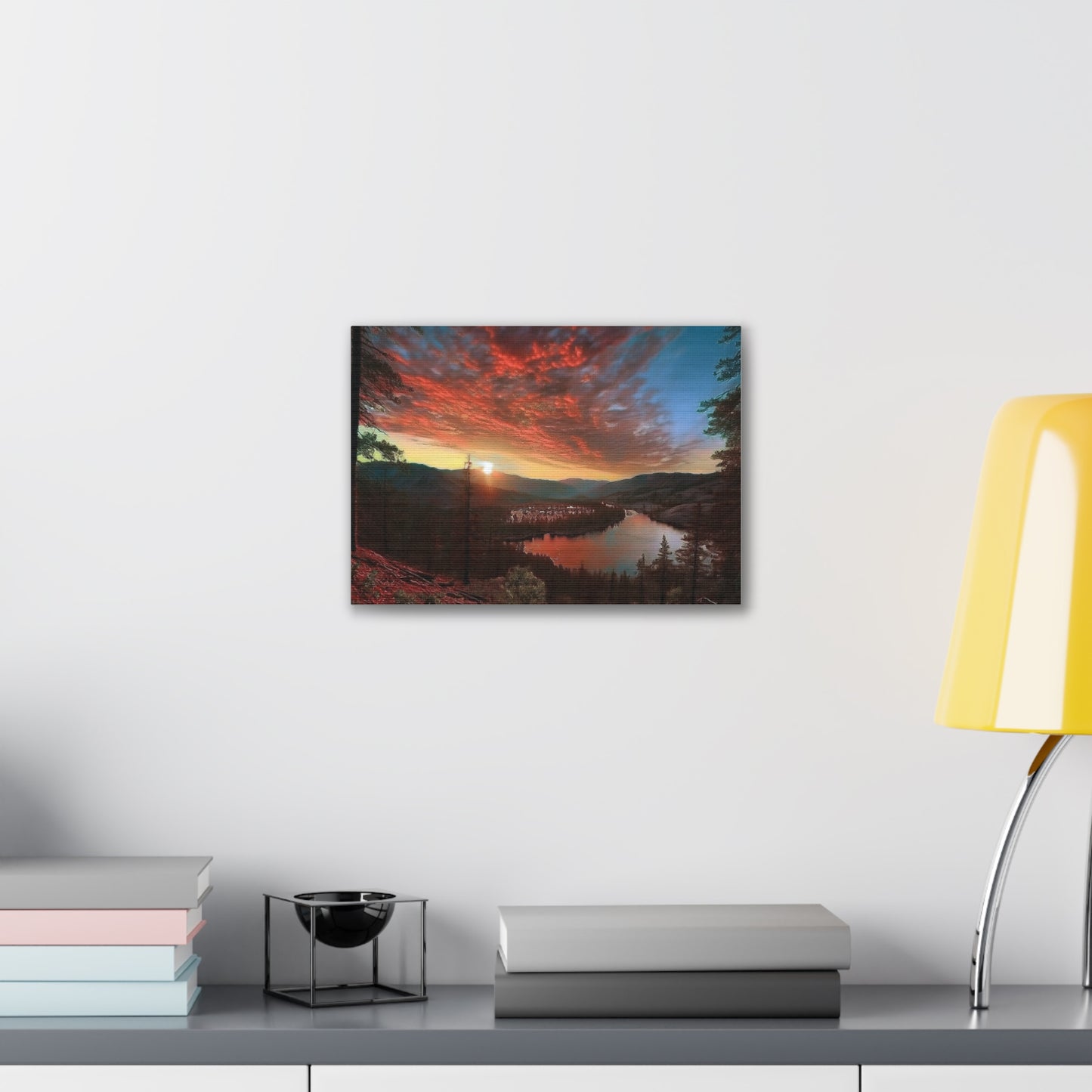 Scenic Canvas Wall Art, Colorful Landscape Print, Nature Decor, Home Wall Hanging, Sunset Photography