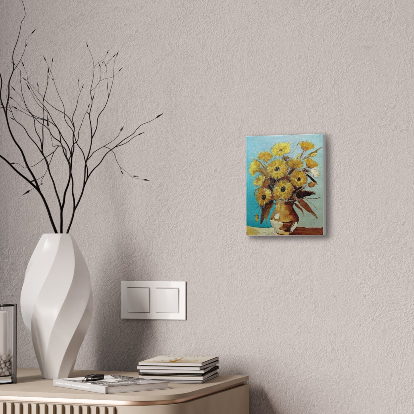 Sunflower Canvas Wall Art, Vibrant Flower Painting, Home Decor, Art for Living Room, Gift for Art Lovers, Floral Artwork
