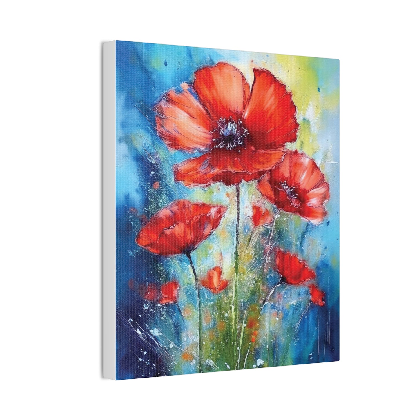 Vibrant Floral Canvas Art Print, Home Decor, Wall Hanging, Living Room Decor, Gift for Her
