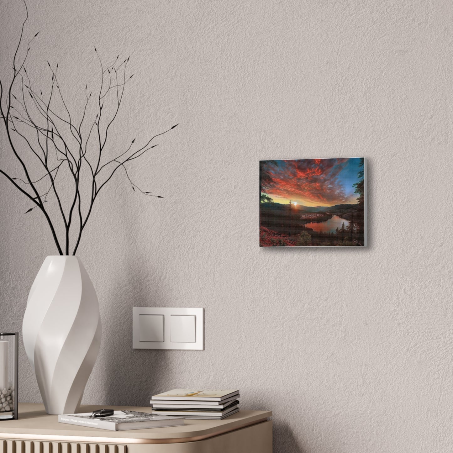 Scenic Canvas Wall Art, Colorful Landscape Print, Nature Decor, Home Wall Hanging, Sunset Photography