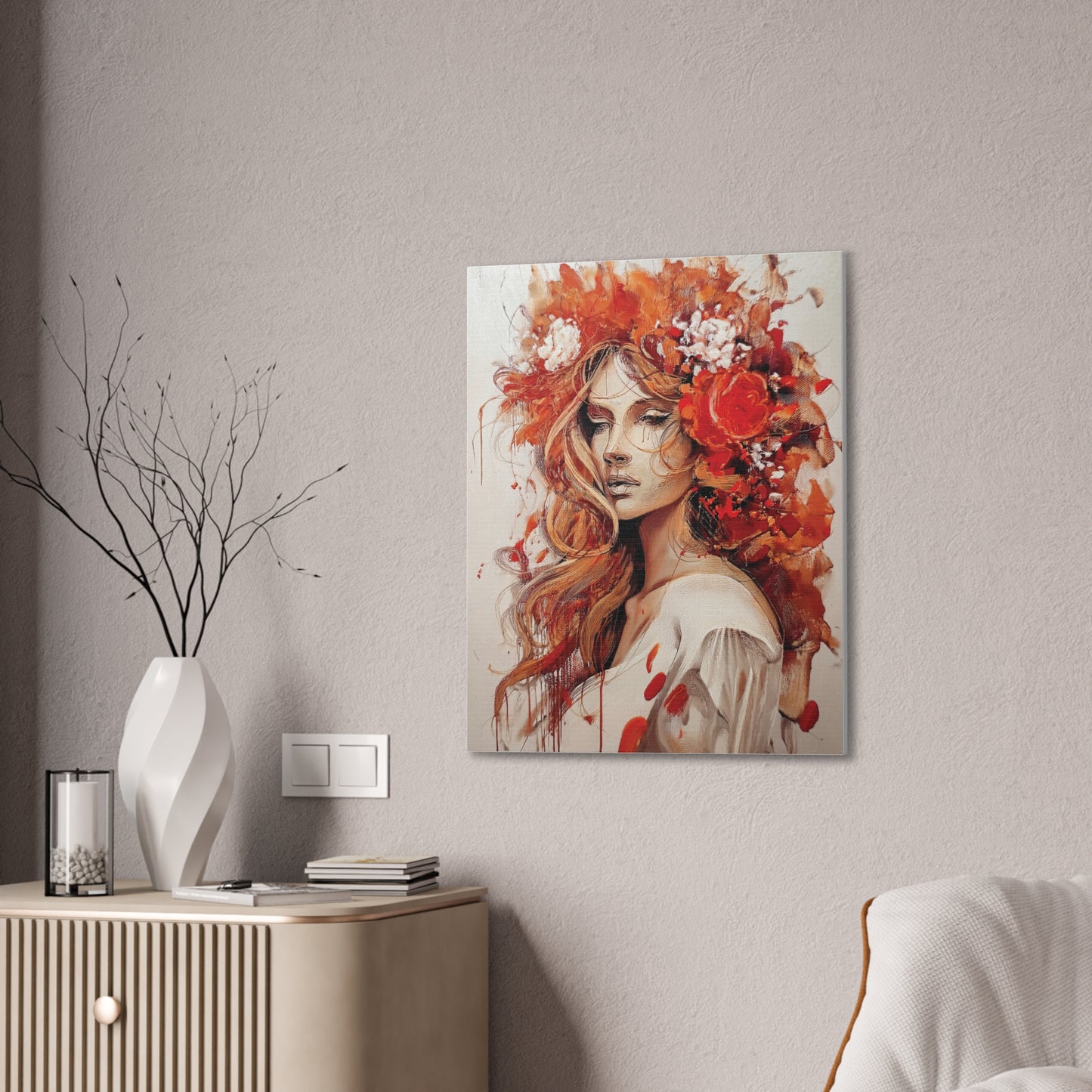Floral Canvas Wall Art, Vibrant Decor for Home, Elegant Gift, Boho Chic Art Piece, Perfect for Birthdays, Weddings, and Anniversaries