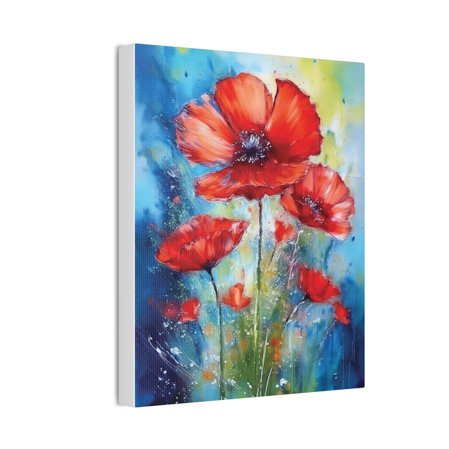 Vibrant Floral Canvas Art Print, Home Decor, Wall Hanging, Living Room Decor, Gift for Her
