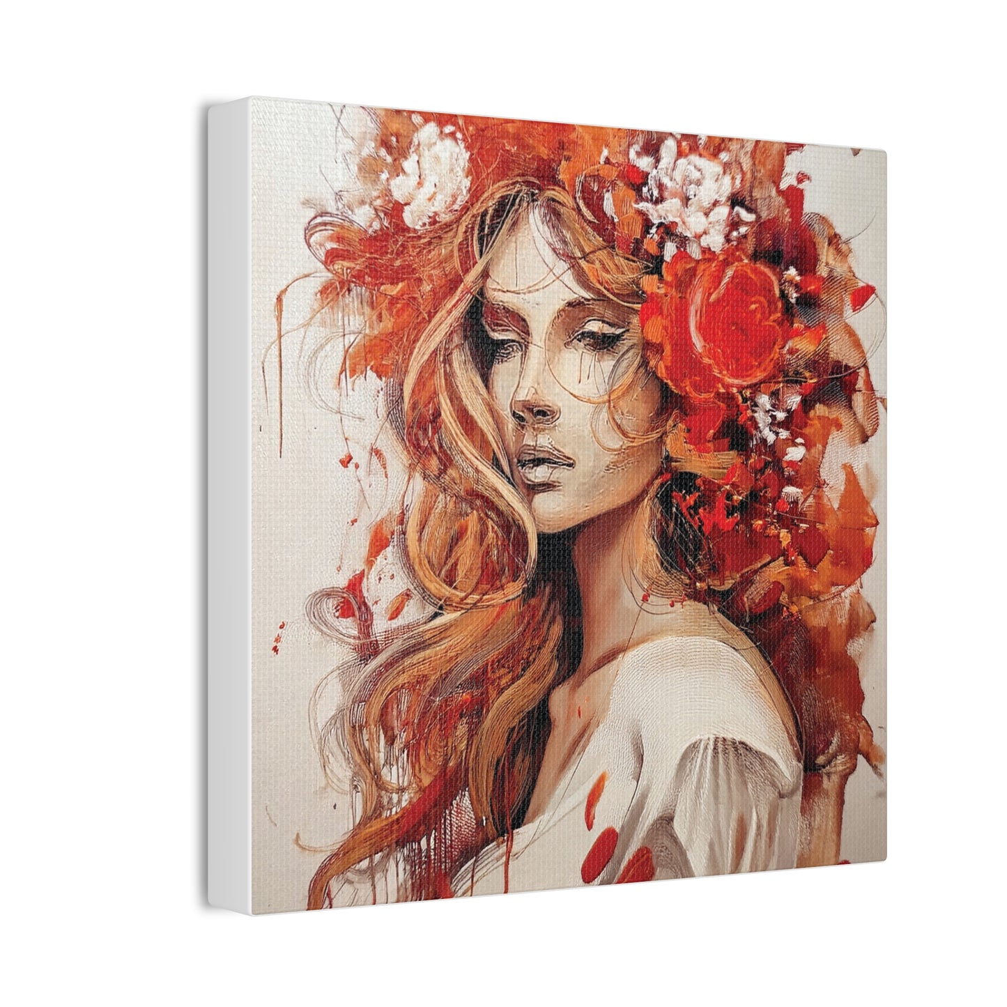 Floral Canvas Wall Art, Vibrant Decor for Home, Elegant Gift, Boho Chic Art Piece, Perfect for Birthdays, Weddings, and Anniversaries