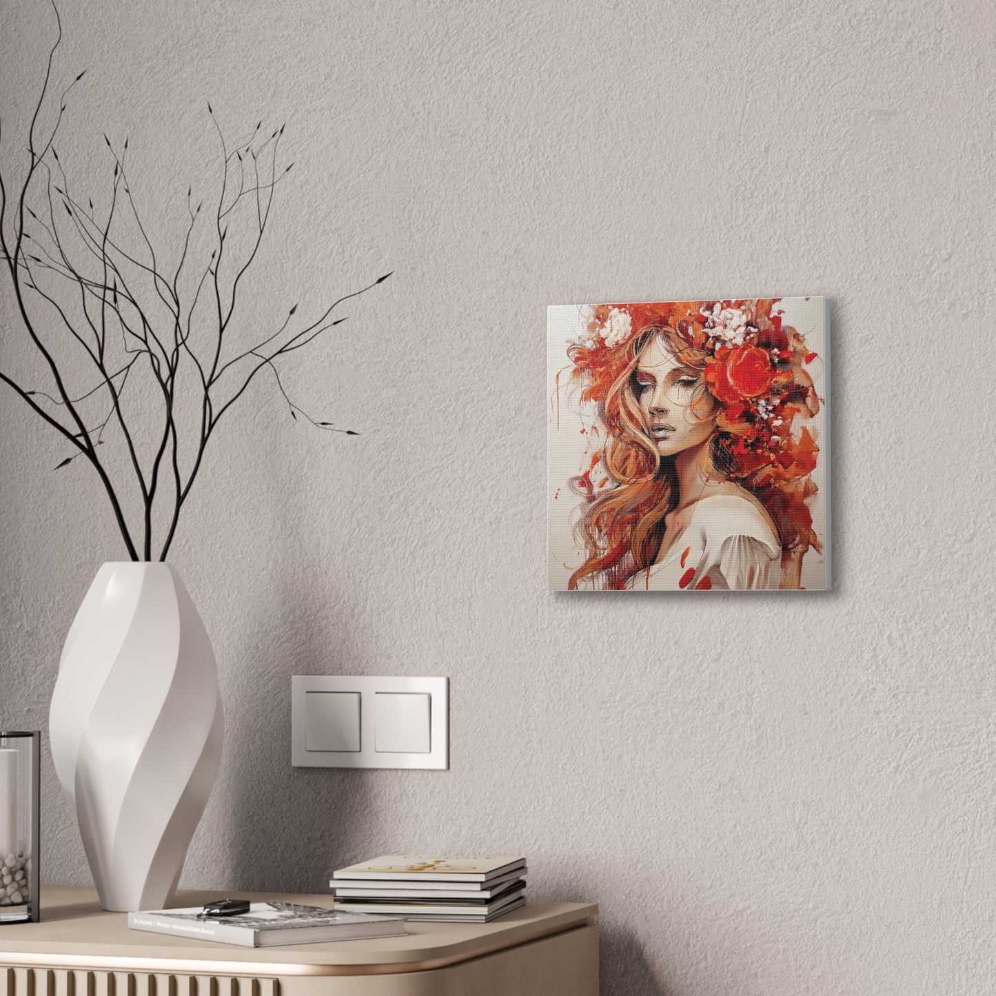 Floral Canvas Wall Art, Vibrant Decor for Home, Elegant Gift, Boho Chic Art Piece, Perfect for Birthdays, Weddings, and Anniversaries