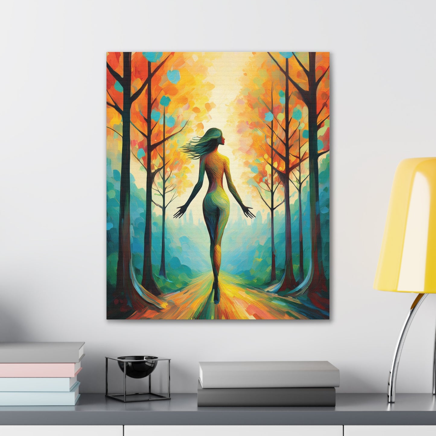 Whimsical Tree Path Canvas Print, Home Decor, Wall Art, Gift for Nature Lovers, Autumn Decor, Inspirational Artwork