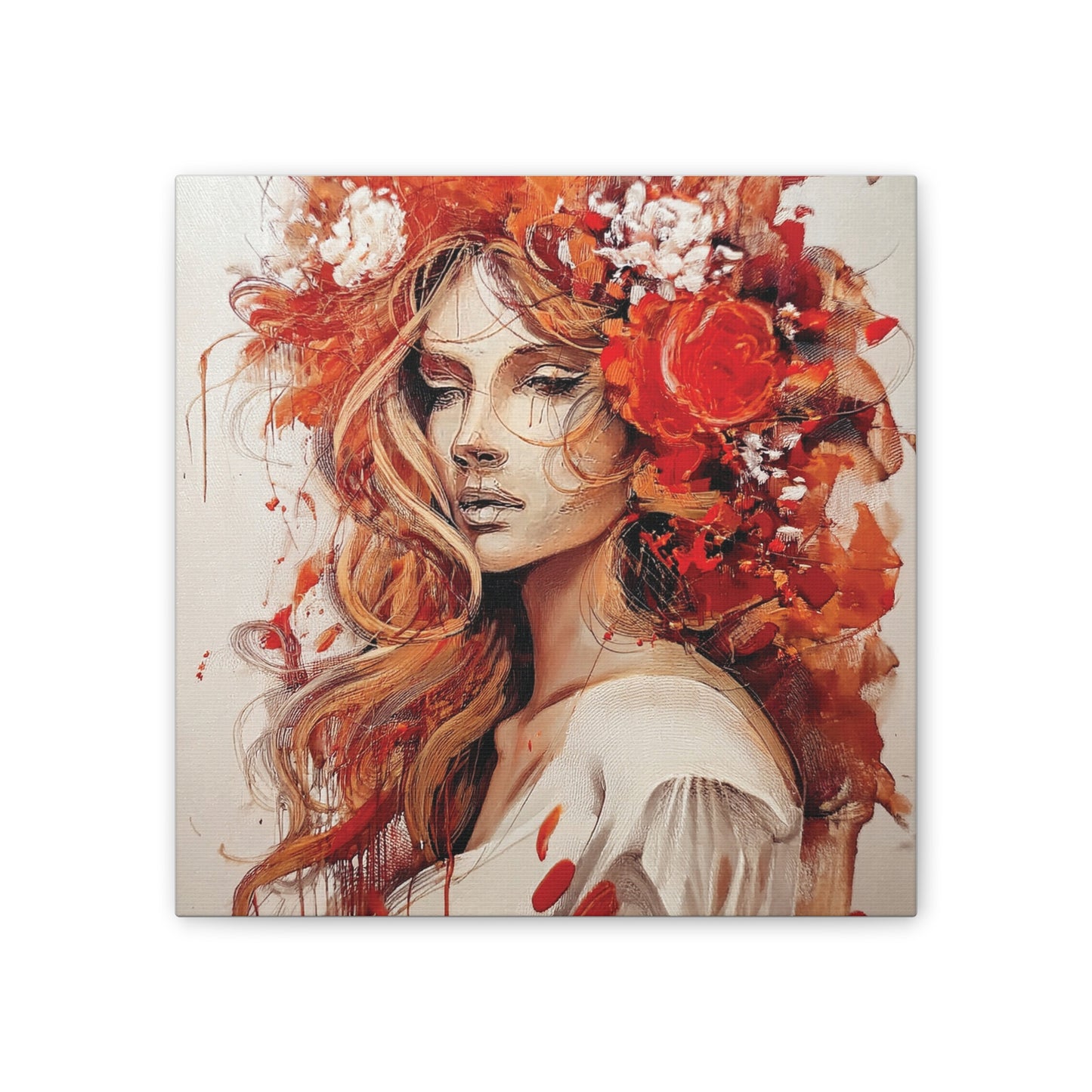 Floral Canvas Wall Art, Vibrant Decor for Home, Elegant Gift, Boho Chic Art Piece, Perfect for Birthdays, Weddings, and Anniversaries