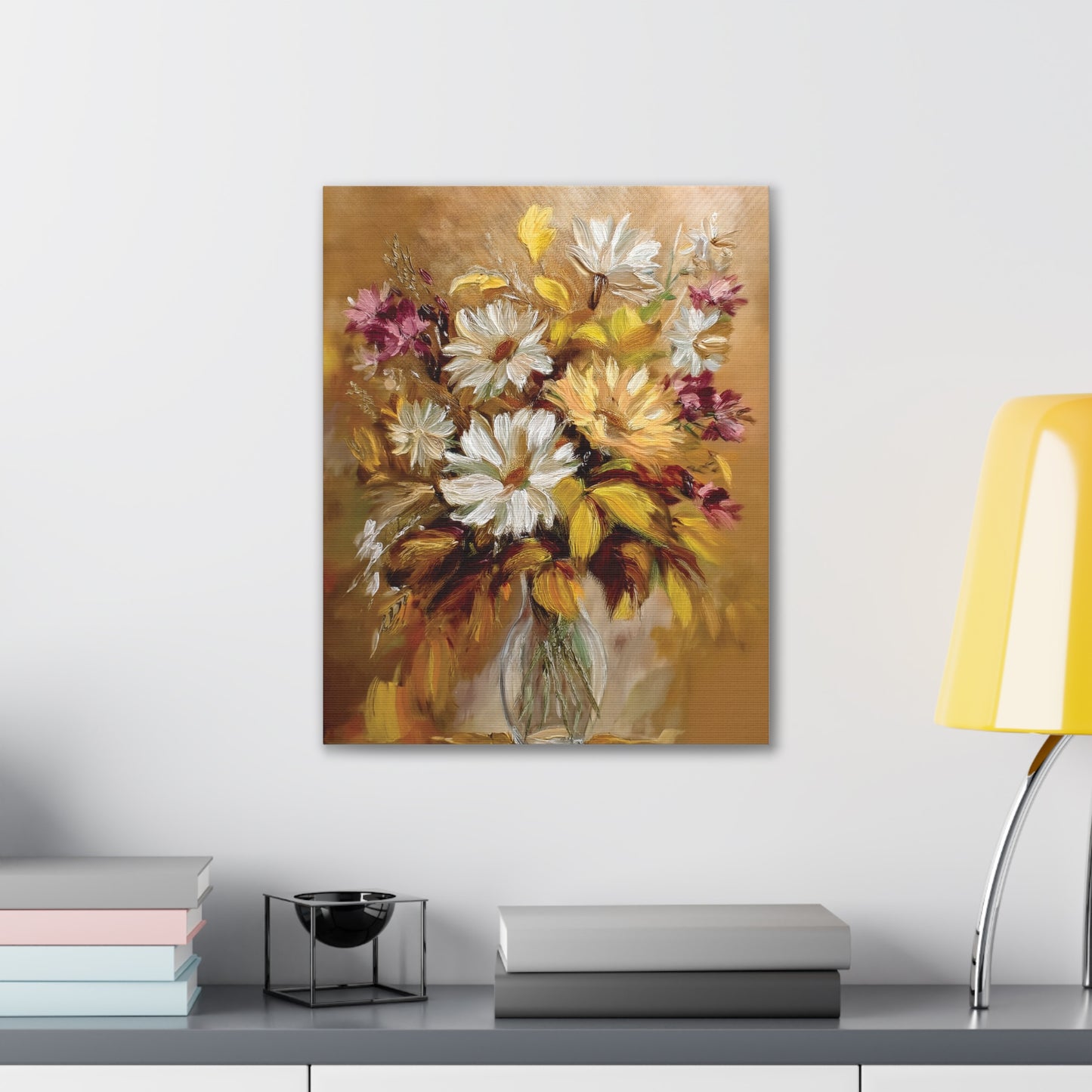 Floral Canvas Art Print, Vivid Flower Painting, Home Decor, Wall Art, Gift for Nature Lovers, Rustic Decor, Mother's Day, Birthday
