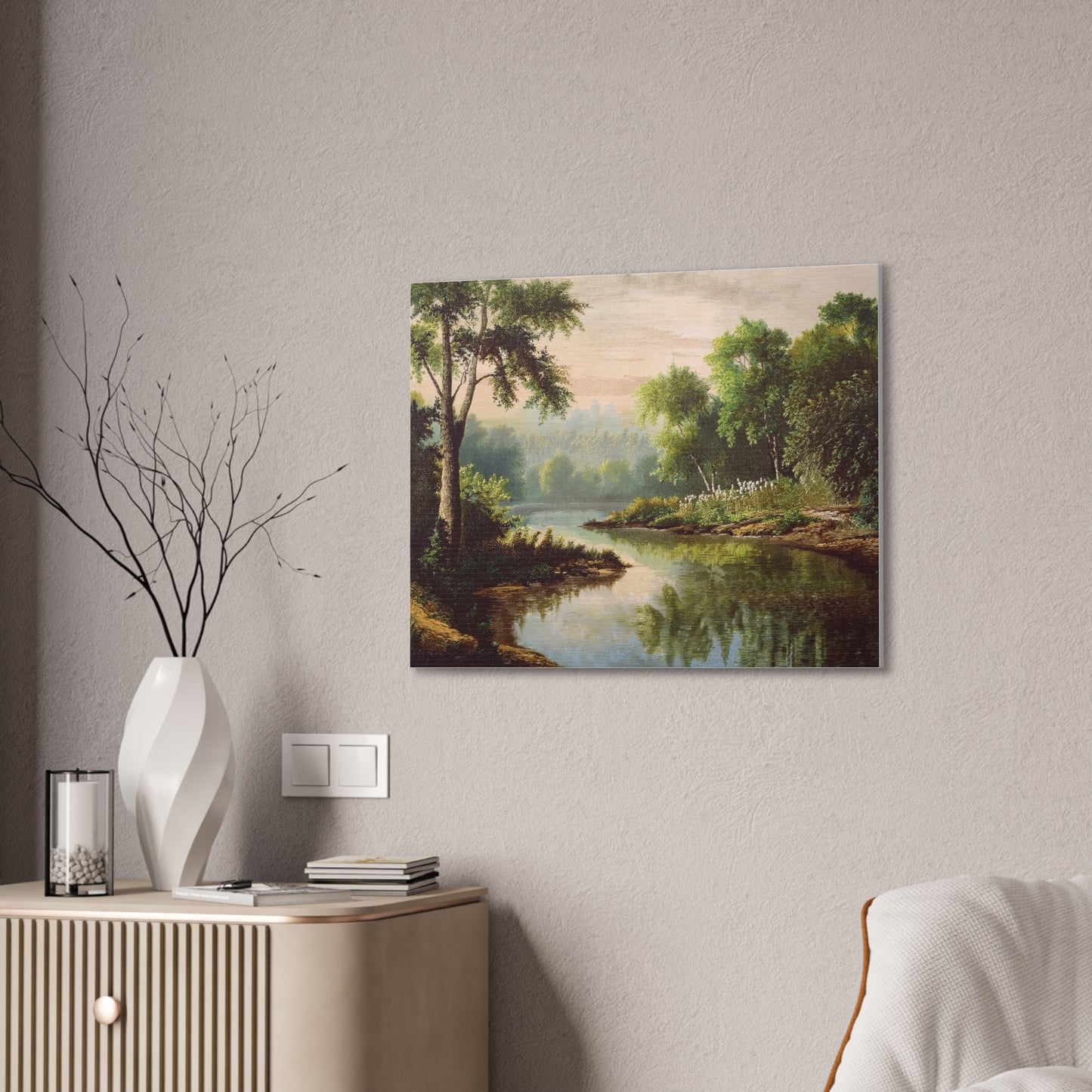 Serene Landscape Canvas Print, Nature Wall Art, Rustic Home Decor, Scenic Art, Tranquil Room Decoration, Gift for Nature Lovers