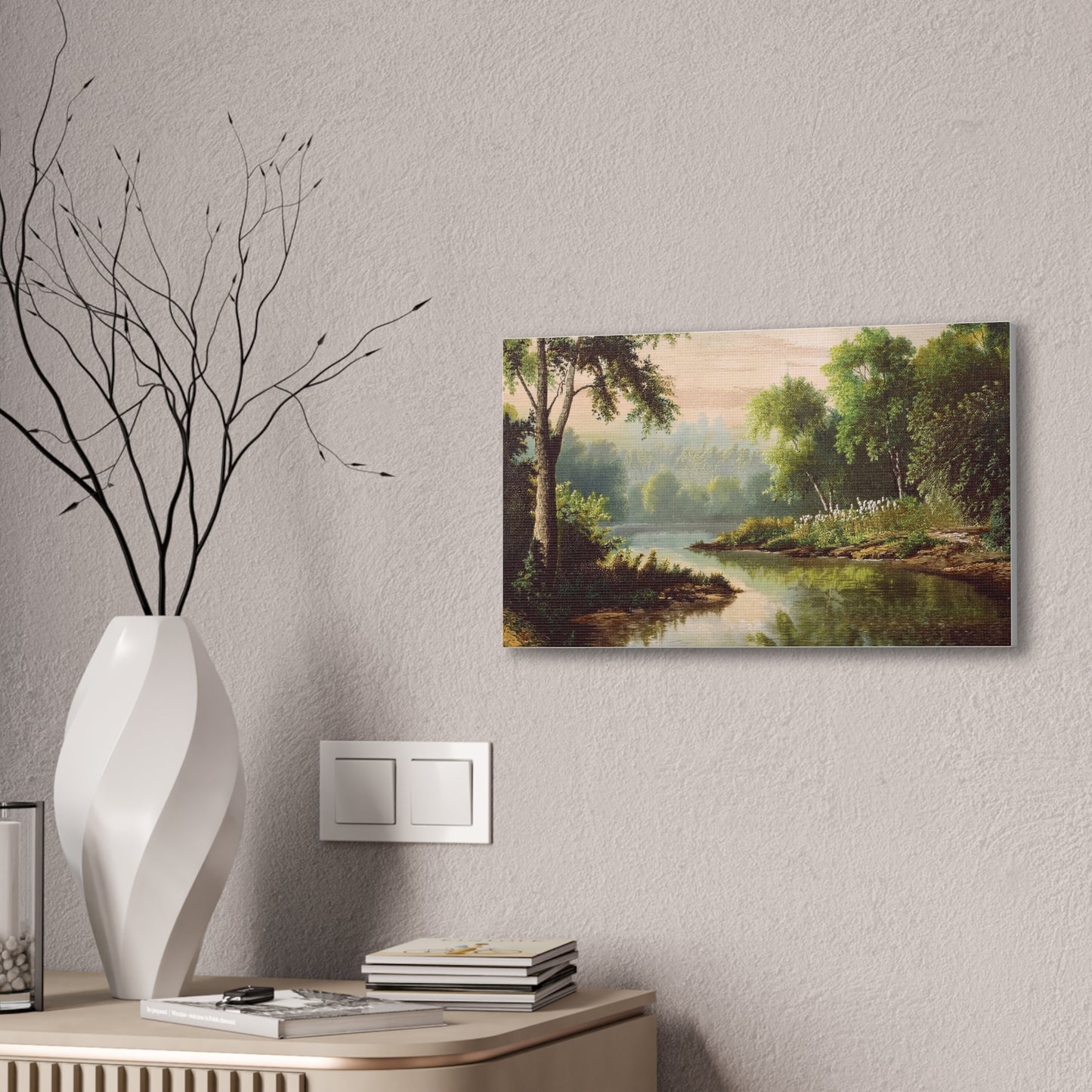 Serene Landscape Canvas Print, Nature Wall Art, Rustic Home Decor, Scenic Art, Tranquil Room Decoration, Gift for Nature Lovers