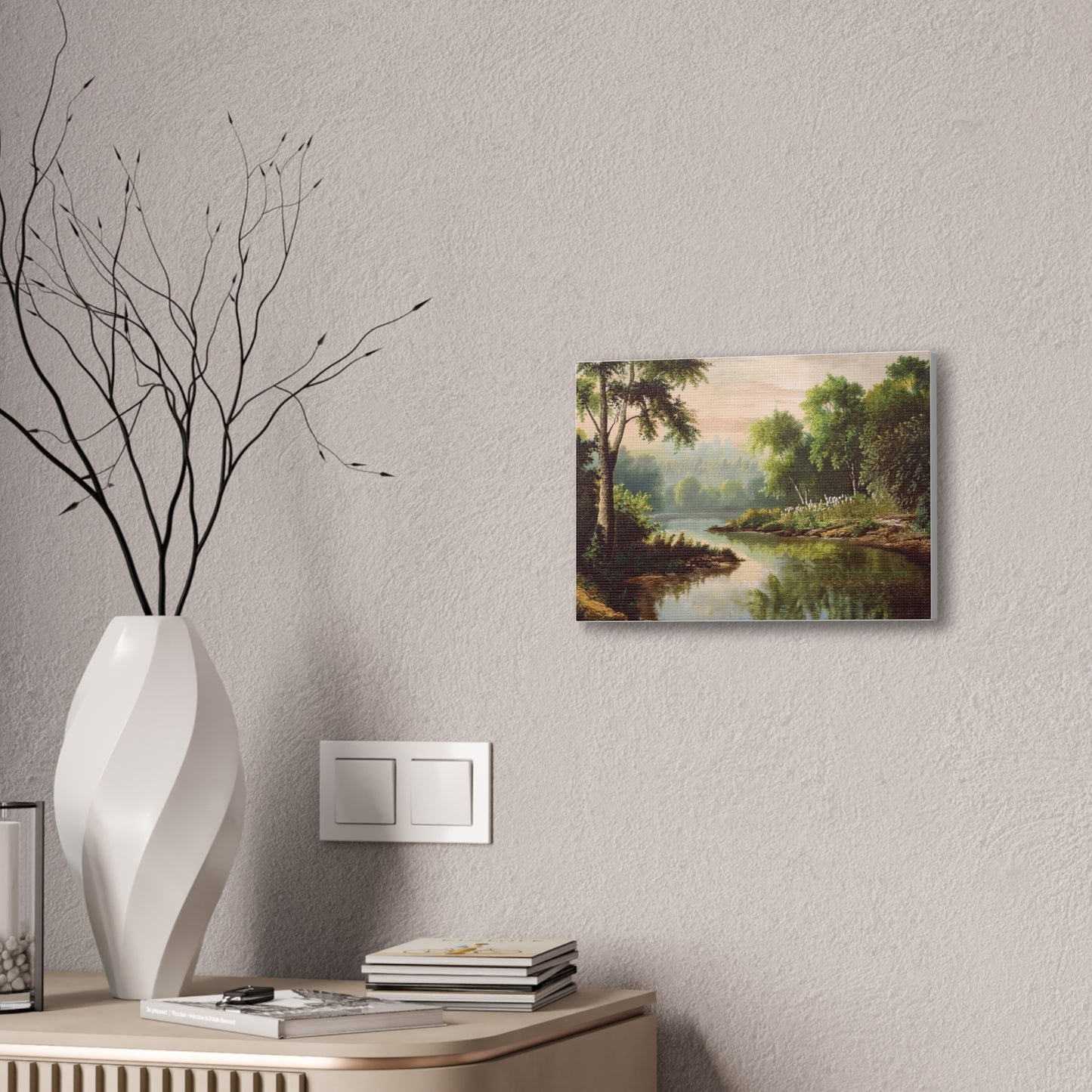 Serene Landscape Canvas Print, Nature Wall Art, Rustic Home Decor, Scenic Art, Tranquil Room Decoration, Gift for Nature Lovers