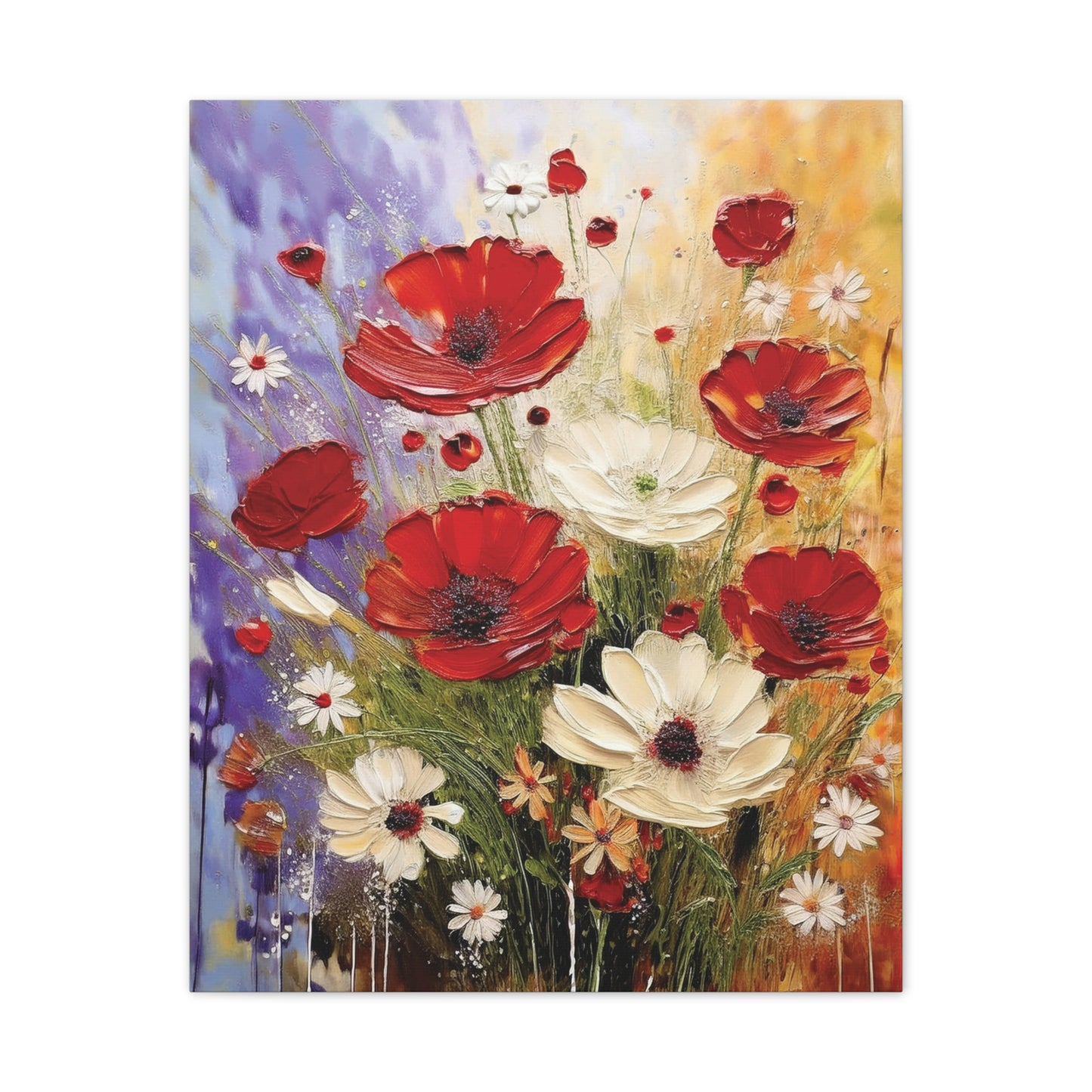 Floral Canvas Wall Art, Home Decor, Flower Painting, Gift for Her, Living Room Decor, Canvas Prints