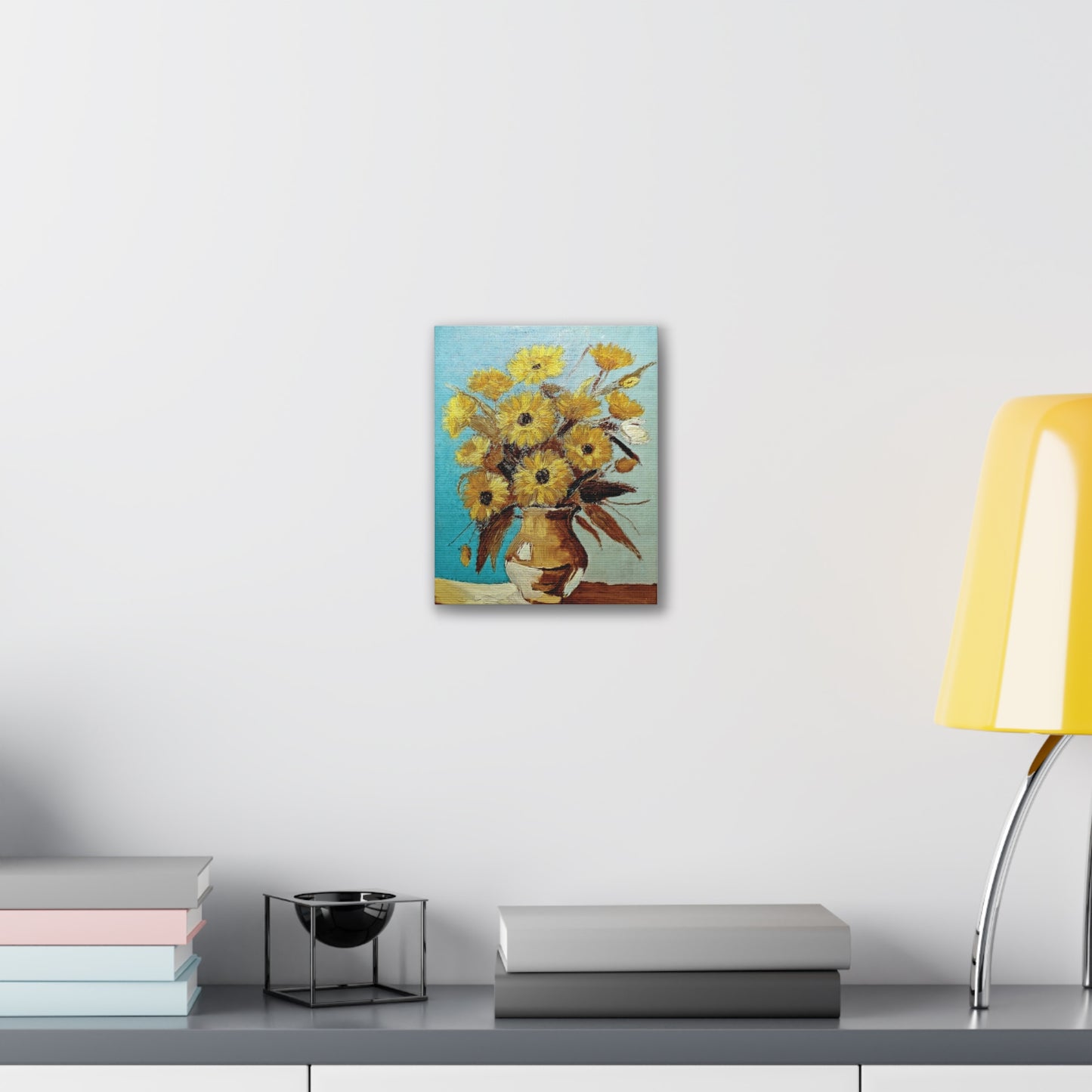 Sunflower Canvas Wall Art, Vibrant Flower Painting, Home Decor, Art for Living Room, Gift for Art Lovers, Floral Artwork