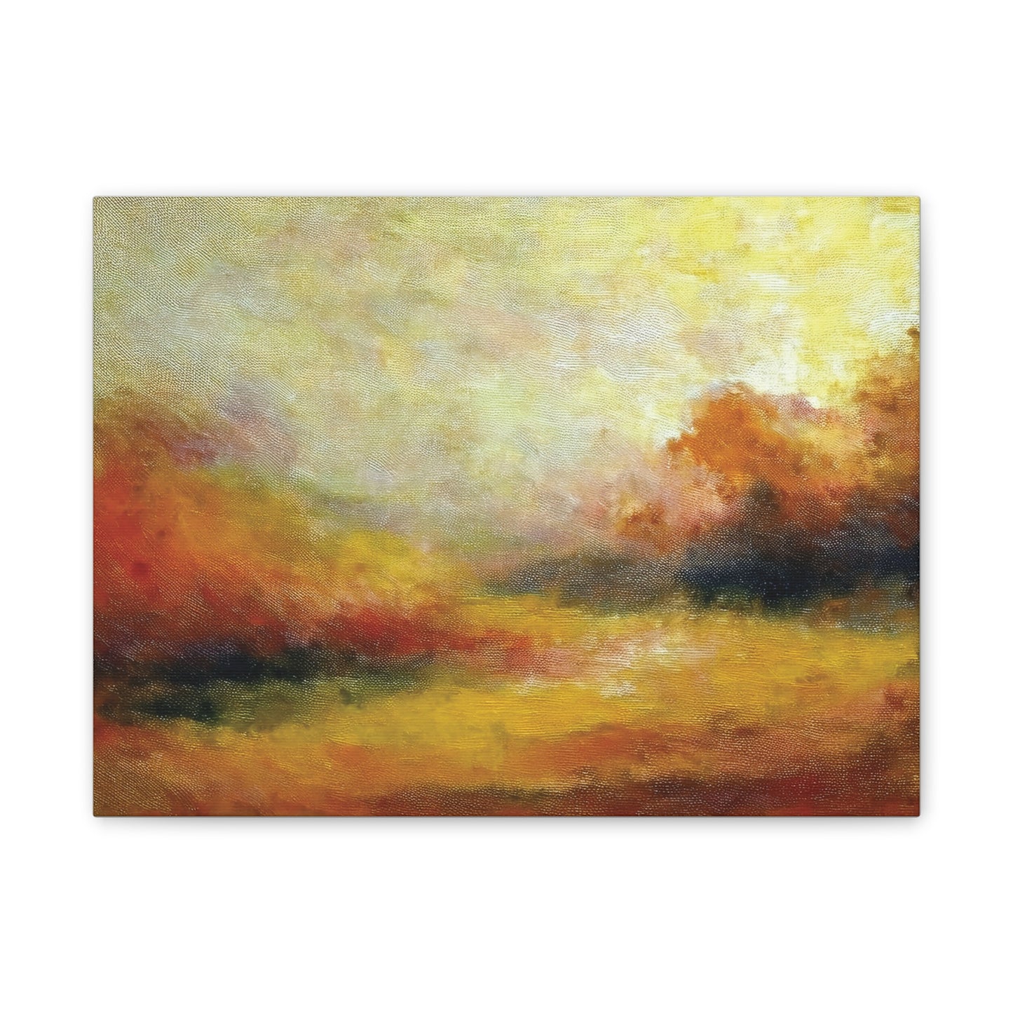 Vibrant Canvas Art Print, Stretched Wall Decor for Living Room, Abstract Landscape Artwork, Home Decoration, Gift for Art Lovers